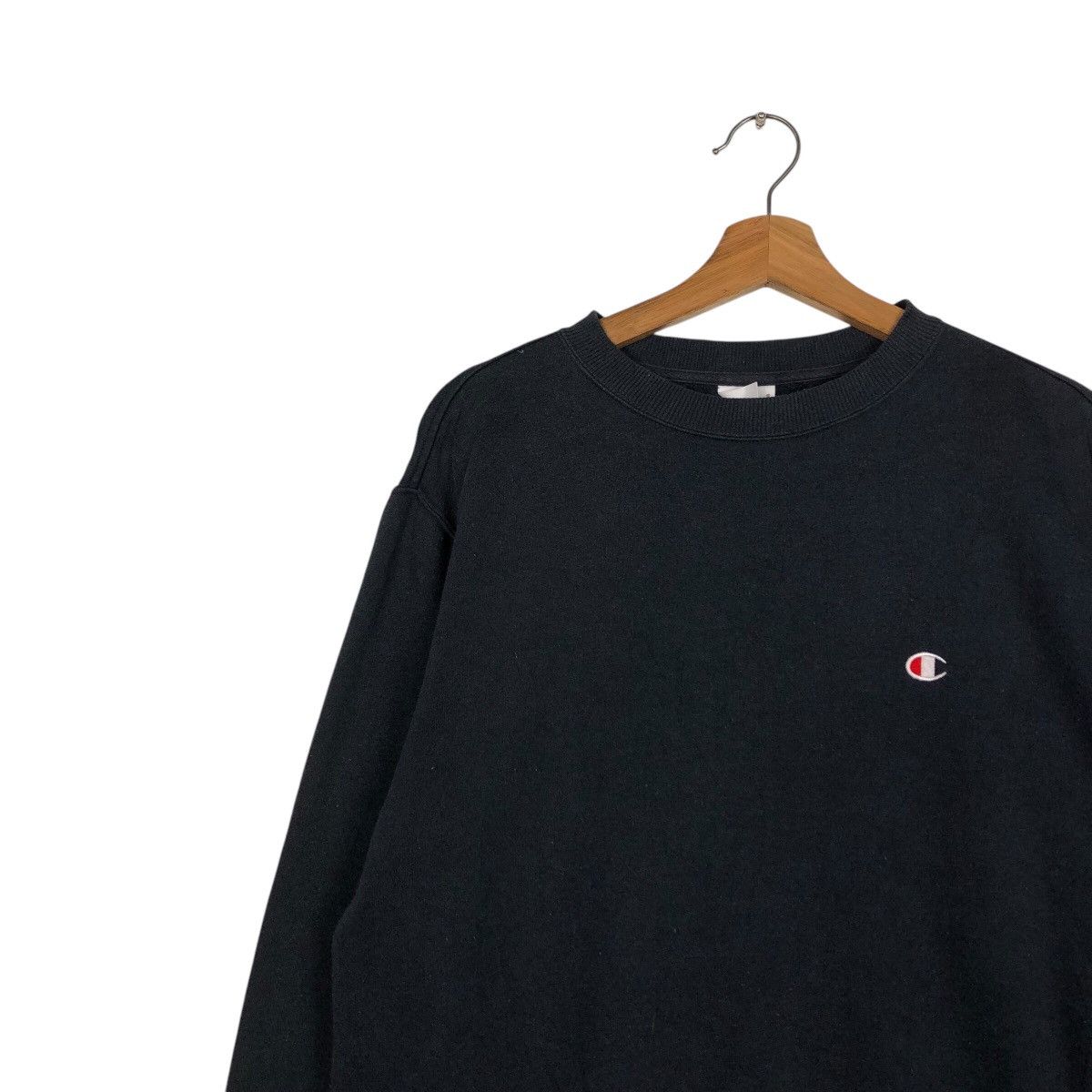 Japanese Brand × Vintage 📌Vintage Sweatshirt Crewneck Champion Rich Black Size US L / EU 52-54 / 3 - 8 Thumbnail
