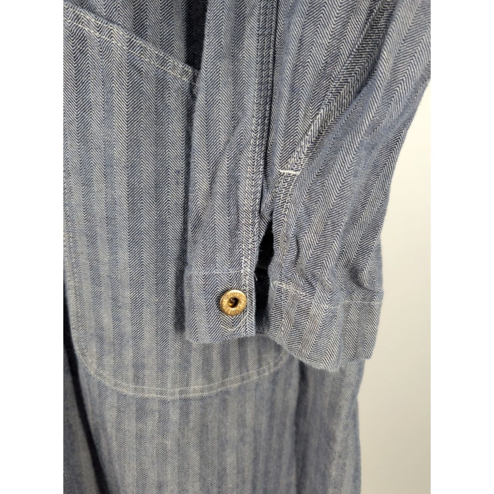 Denime VINTAGE Universal Overall Co Chicago Stone Cutter Jacket Long Denim 60s 70s Workwear 46 Mens Size US S / EU 44-46 / 1 - 6 Thumbnail