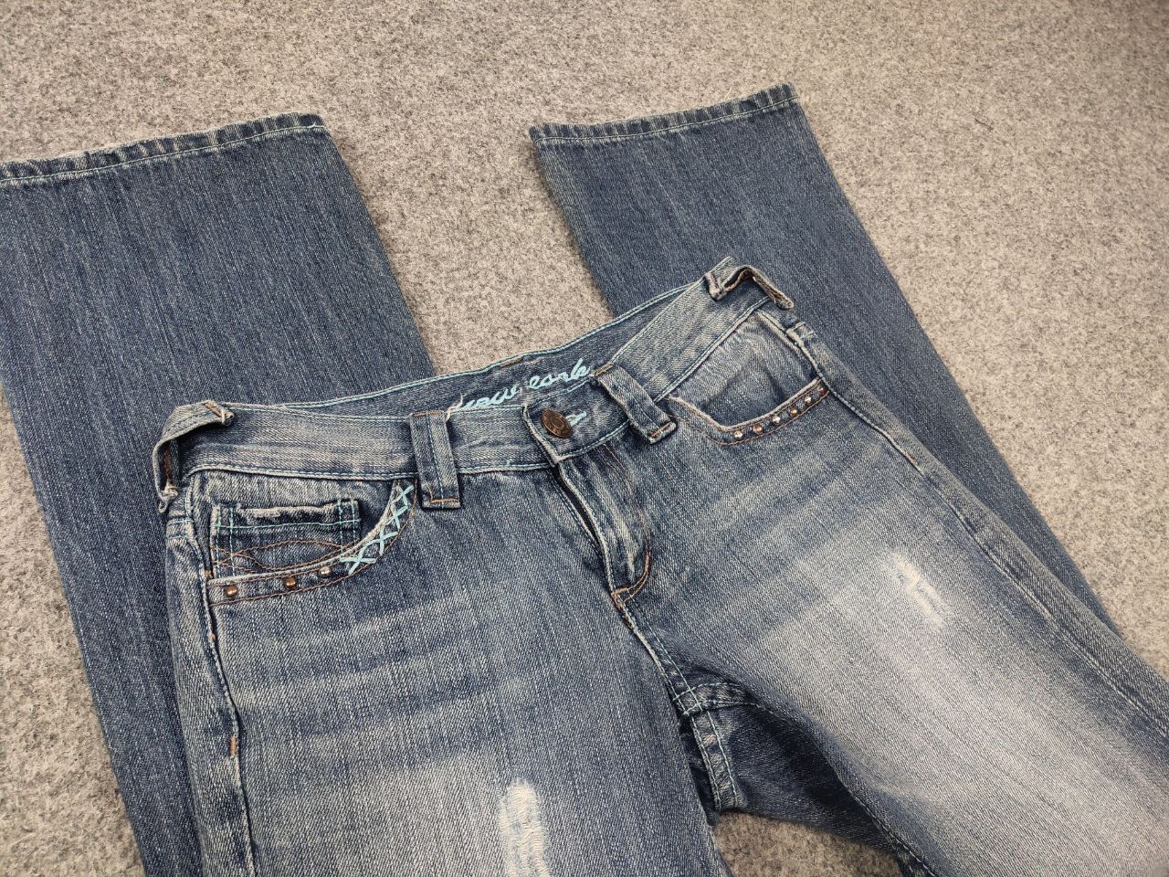 Japanese Brand Vintage Y2K Japan hysteric glamour Low-rise Flared Jeans Size 30" / US 8 / IT 44 - 13 Thumbnail