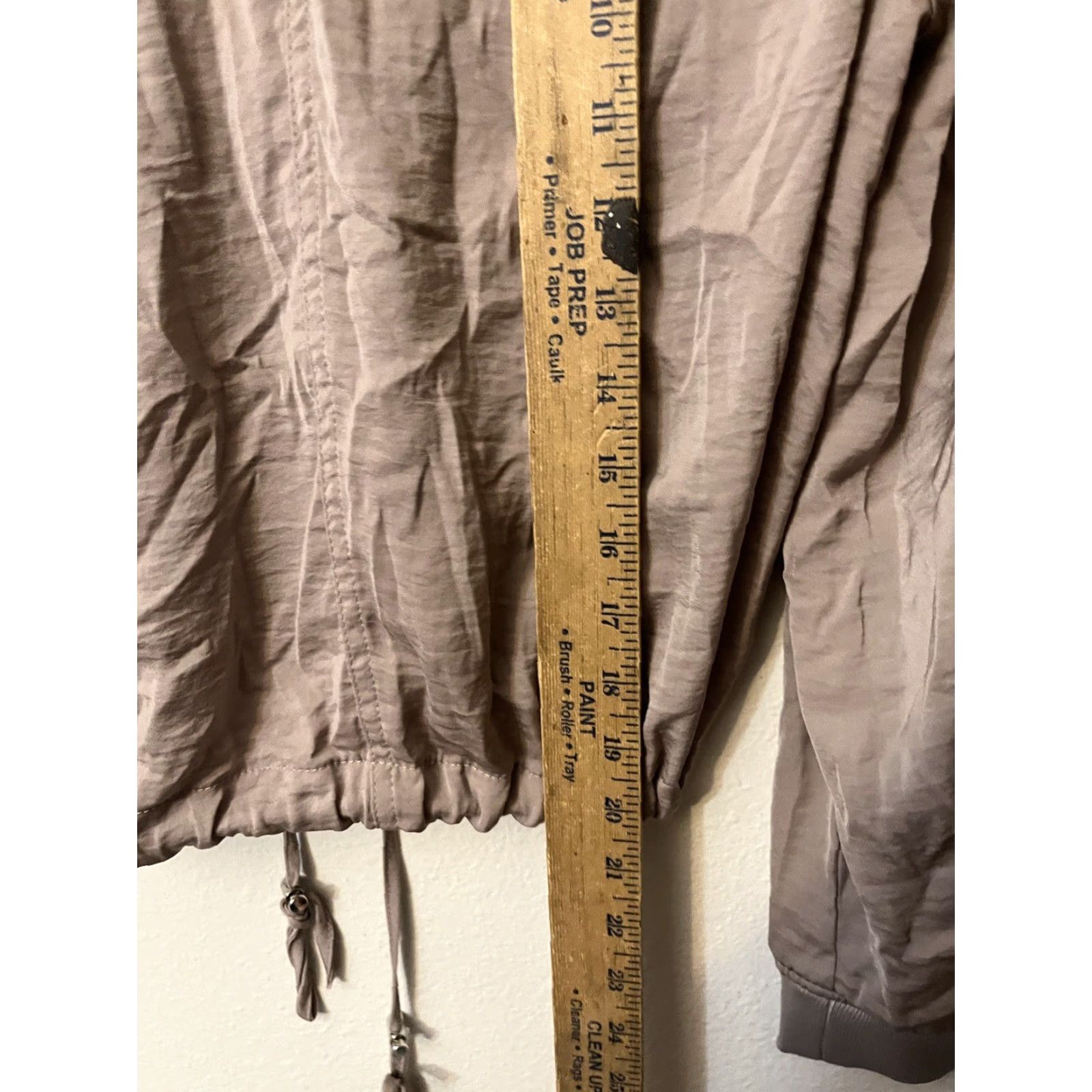 Vintage Divided Women's Jacket Sz 2 Beige Bomber Full-Zip Drawstring Waist Lined Pocket Size XS / US 0-2 / IT 36-38 - 4 Thumbnail