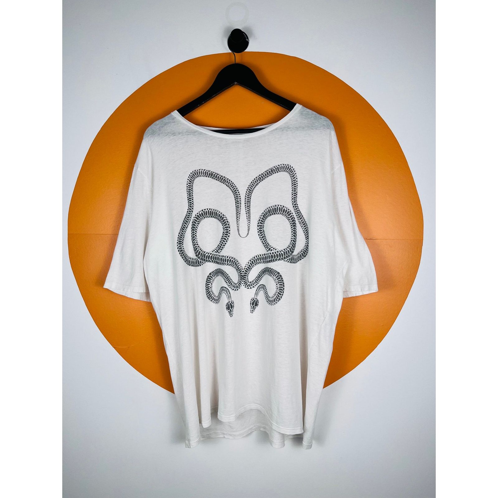 Celine × Hedi Slimane $395 White Flocked Unlock Your Fantasies T