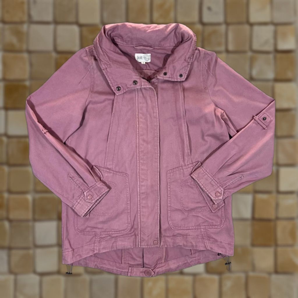 Pinko JOLT Dusty Pink Classic Cotton Hooded Parka Jacket Women's Small Shirt Jackets Womens Parka Hooded Cotton Blend Pink Small Size S / US 4 / IT 40 - 1 Thumbnail