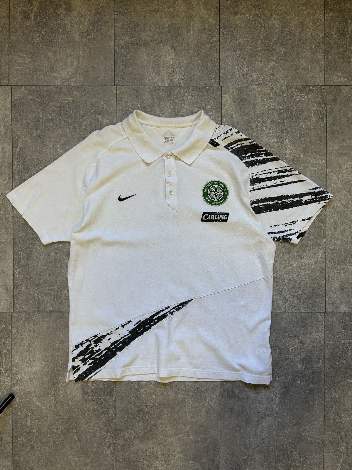 Pre-owned Nike X Soccer Jersey Mens Vintage Nike Fc Celtic Polos Soccer Jersey T-shirt Tee In White