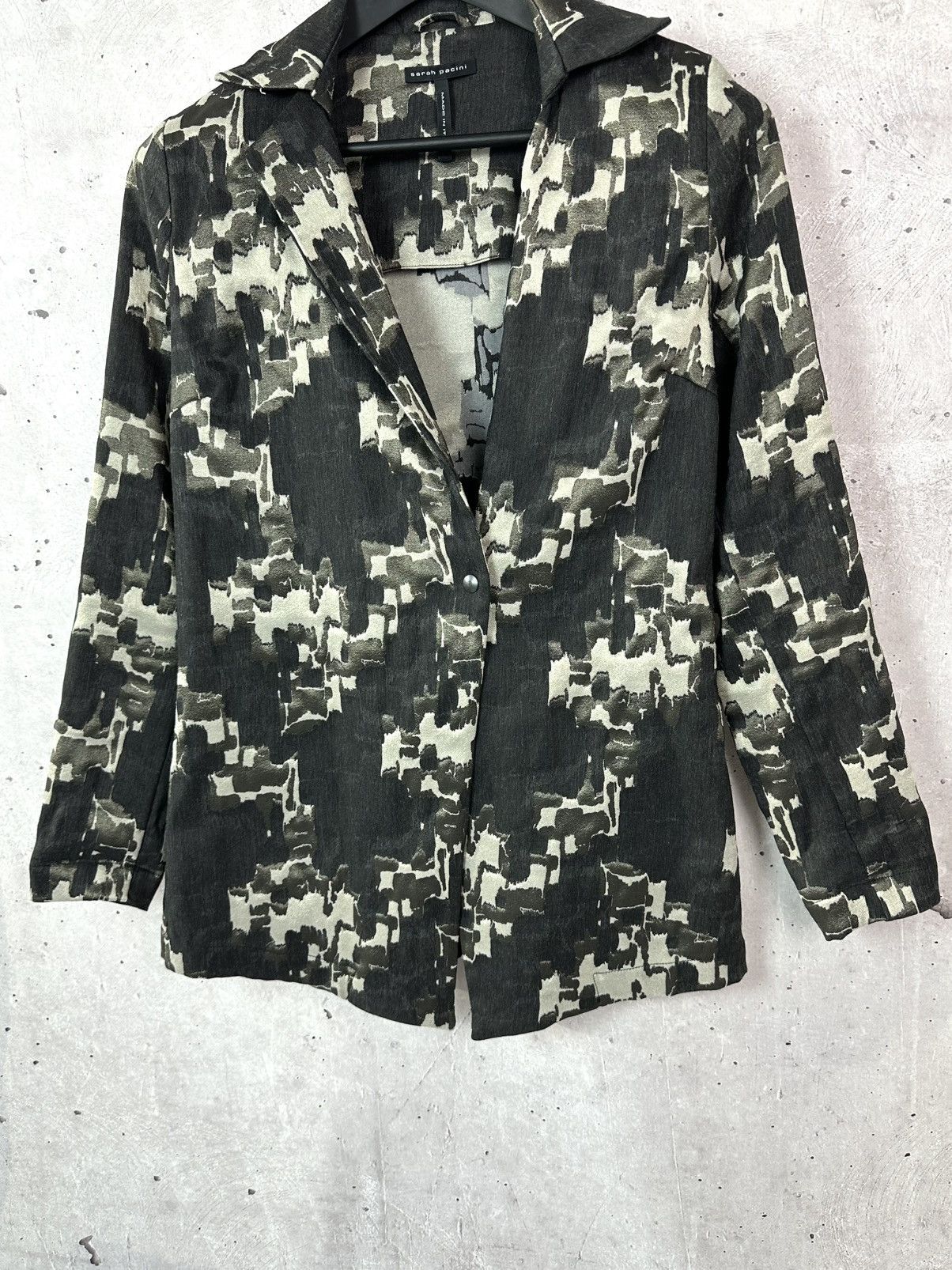 Sarah Pacini × Vintage Vintage Sarah Pacini Made in Italy Camo Style Blazer Size S / US 4 / IT 40 - 3 Thumbnail