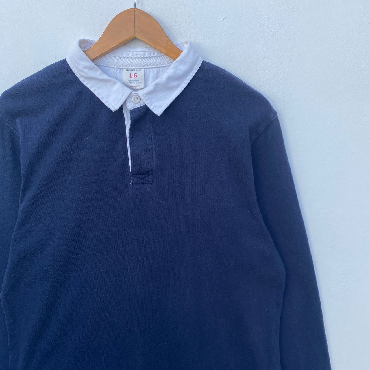 Other POLO SHIRT LARGE SIZE DARK BLUE PULLOVER Size US L / EU 52-54 / 3 - 3 Thumbnail