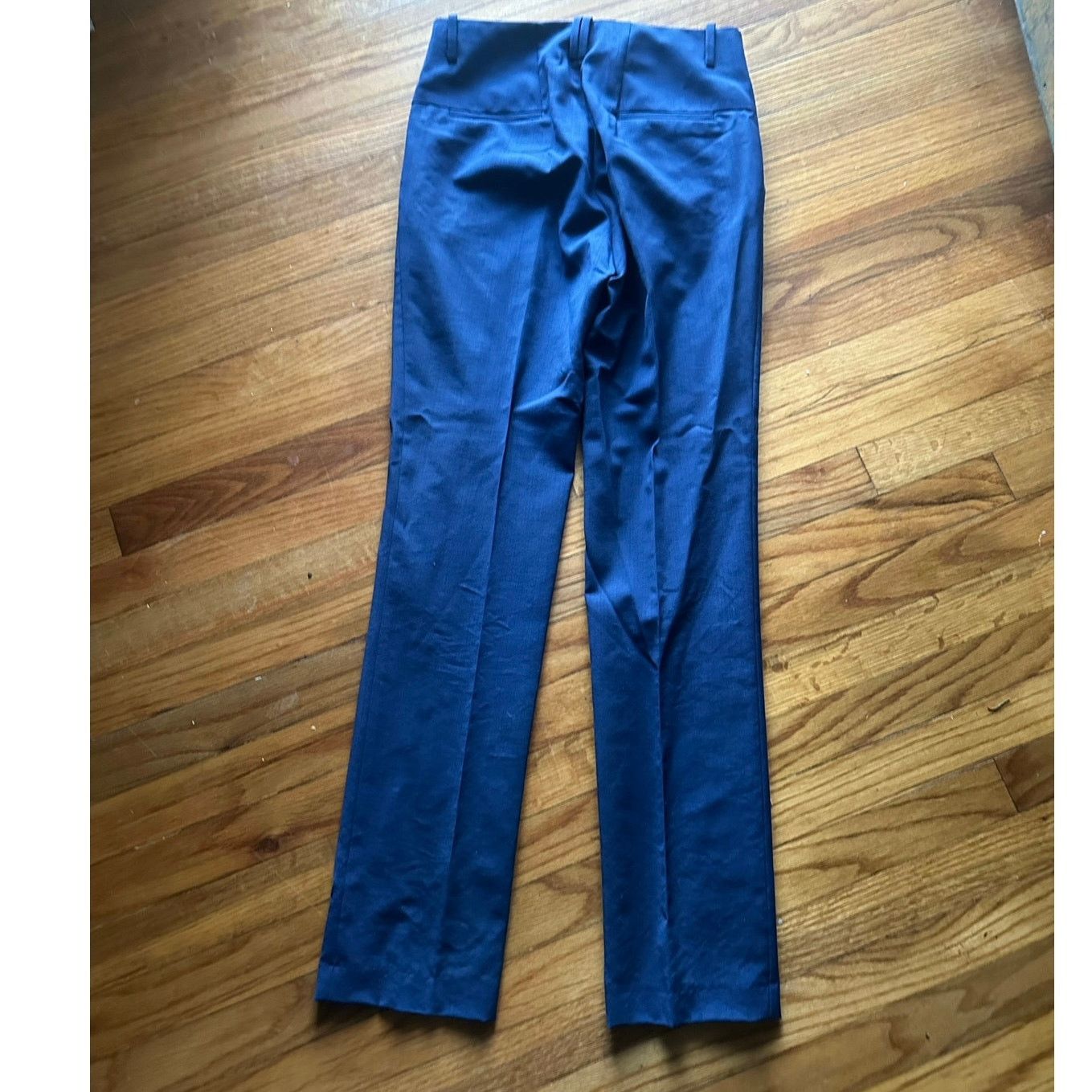 Zara Zara Woman 100% Wool Straight-Leg Trousers – Dark Navy Size 26" / US 2 / IT 38 - 6 Thumbnail