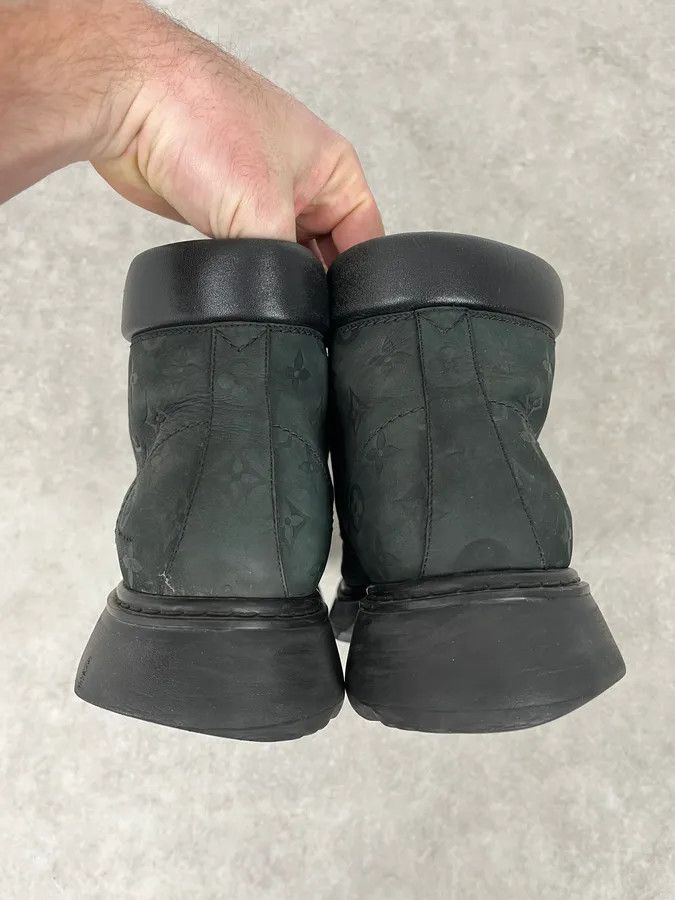 Louis Vuitton Louis Vuitton X NBA Black Leather Boots Size US 12.5 / EU 45-46 - 7 Thumbnail