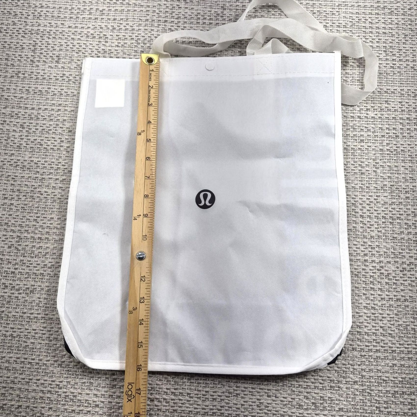 Lululemon Lululemon Tote Bag Womens Large White Recycled Polypropylene Shopper Logo Purse Size ONE SIZE - 3 Thumbnail