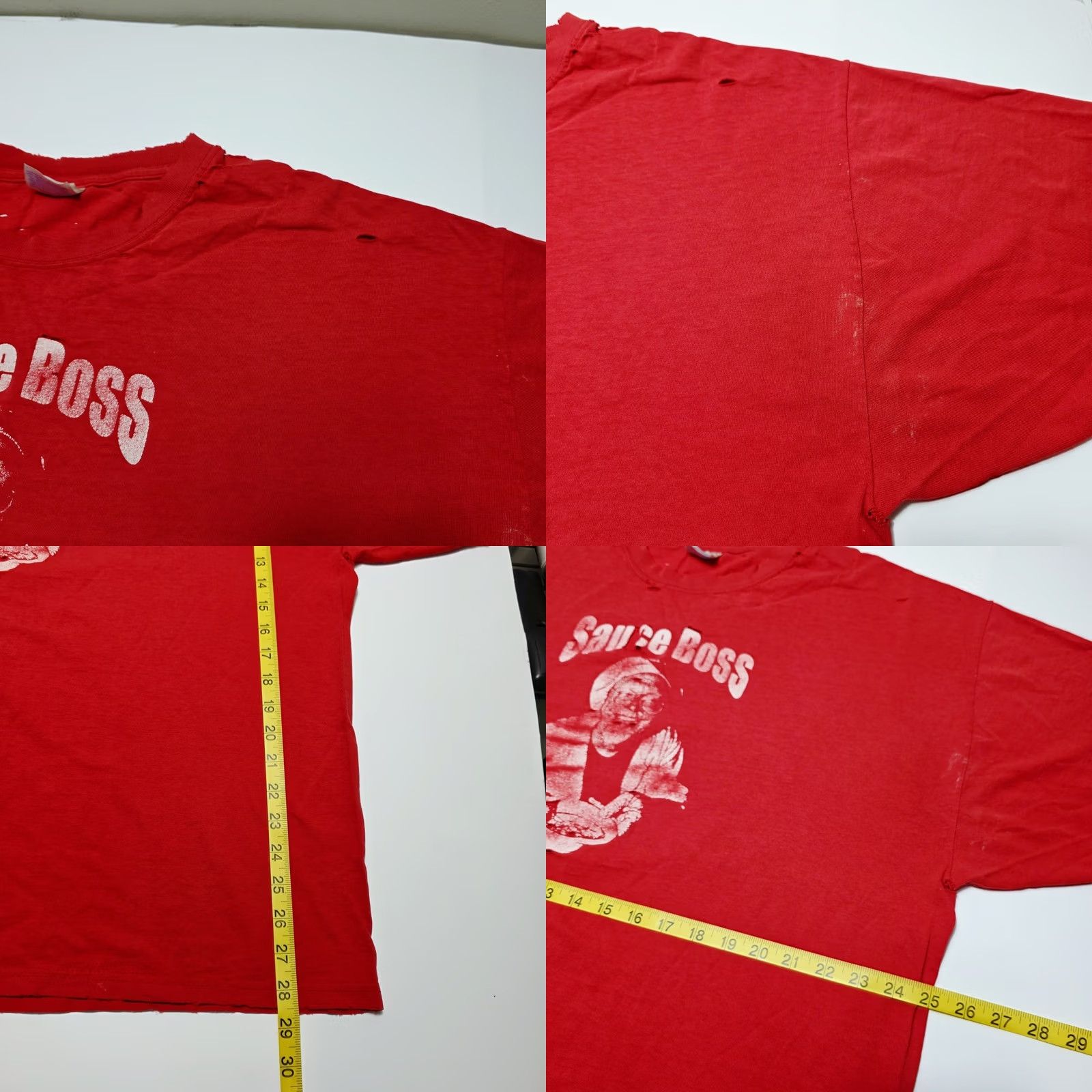Delta VINTAGE Bill Wharton Sauce Boss Red T-Shirt 2XL Short Sleeve Graphic Print Men 2003 Broken Heart Tour Size US XXL / EU 58 / 5 - 8 Thumbnail