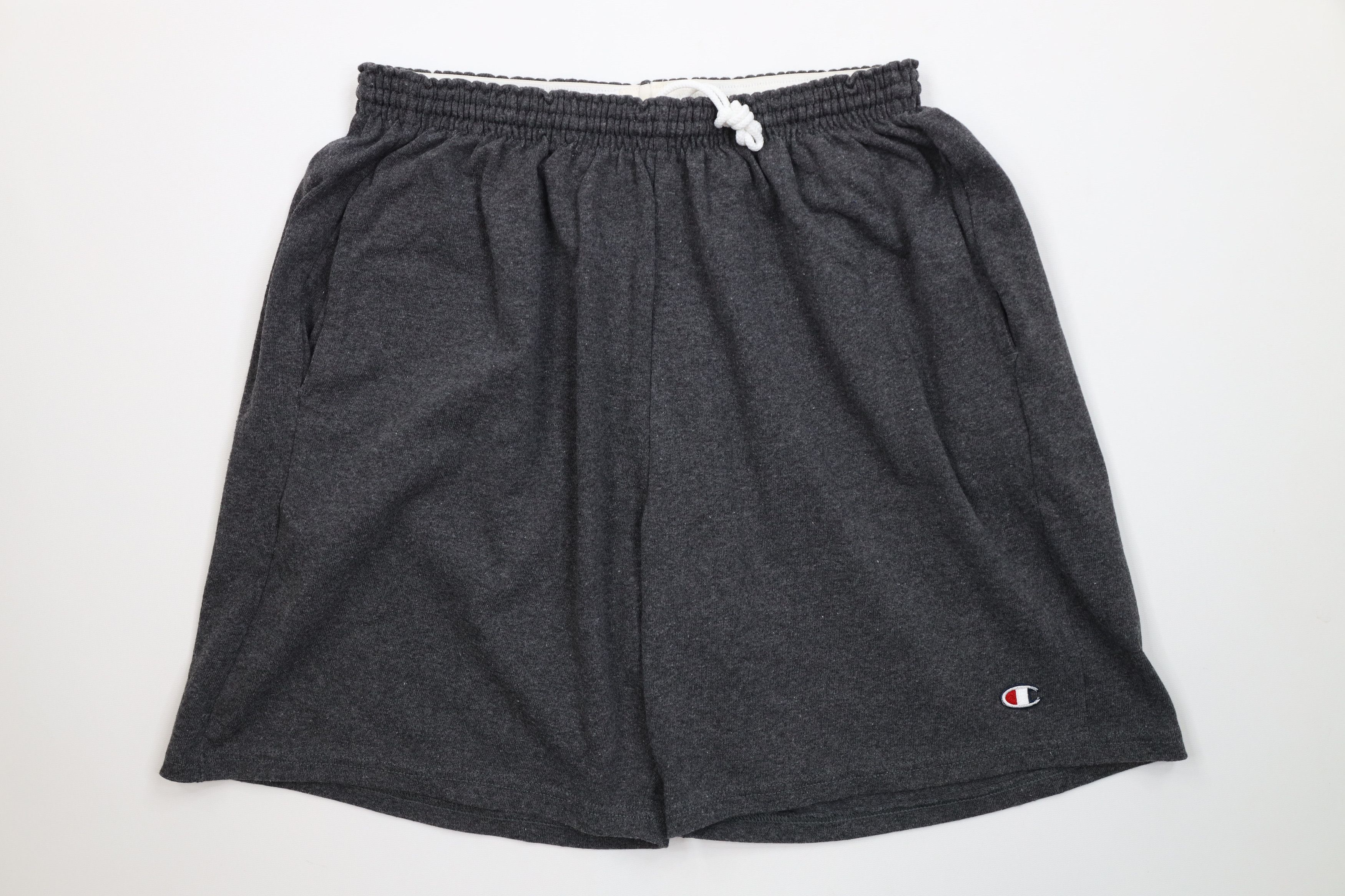 Champion Vintage 90s Champion Spell Above Knee Shorts Charcoal Gray Size US 36 / EU 52 - 1 Thumbnail