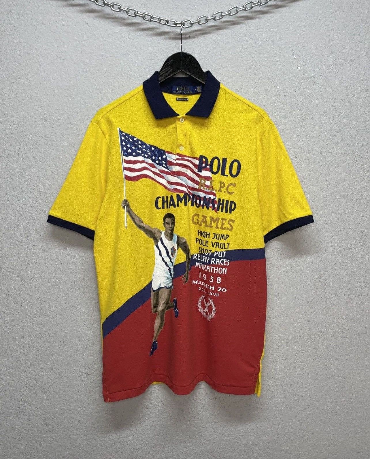 Polo Ralph Lauren Vintage Y2K Championship 1938 Polo Ralph Lauren Tee Polos Size US M / EU 48-50 / 2 - 3 Thumbnail