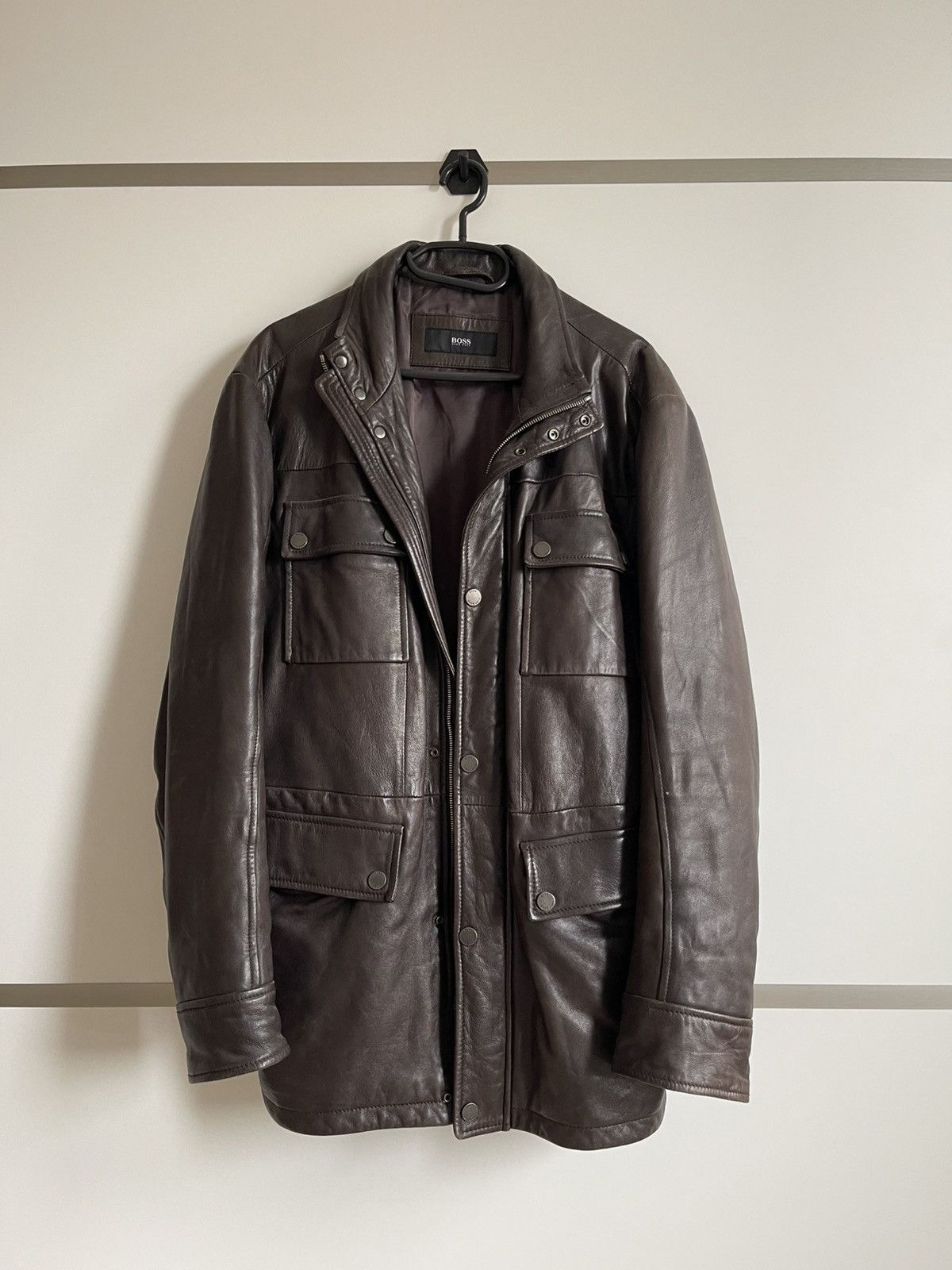 Hugo Boss BOSS nappa leather jacket Size US M / EU 48-50 / 2 - 1 Thumbnail