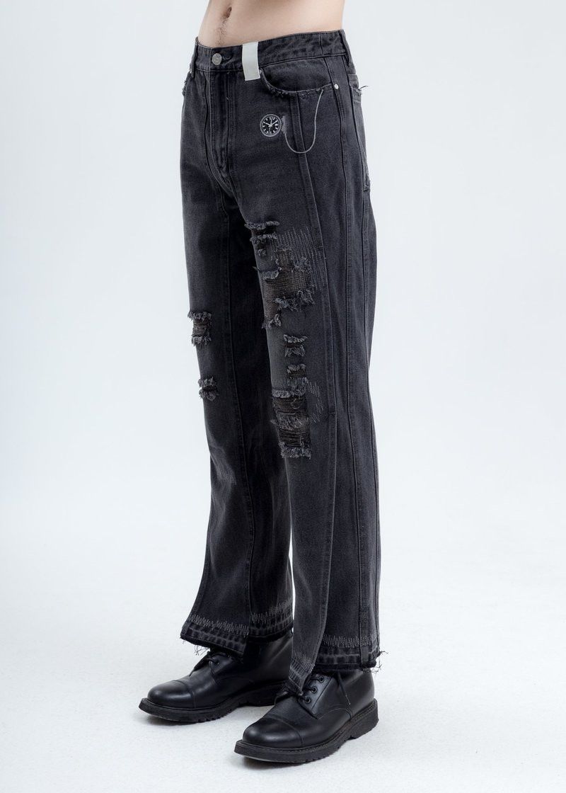Y/Project C2H4 Distressed Layered Jeans 1 / 100 Rare Special Edition Size US 28 / EU 44 - 1 Thumbnail