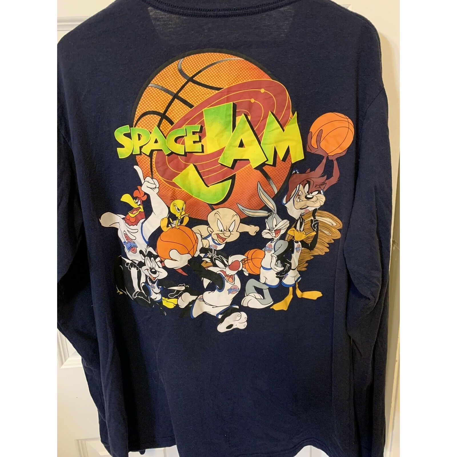 Vintage Vintage 90’s Space Jam Long Sleeve Shirt Tune Squad Looney T Size US XXL / EU 58 / 5 - 3 Thumbnail