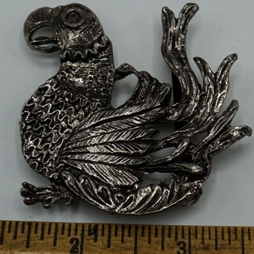 Vintage VINTAGE Metal Belt Buckle Bird Parrot Size ONE SIZE - 3 Thumbnail