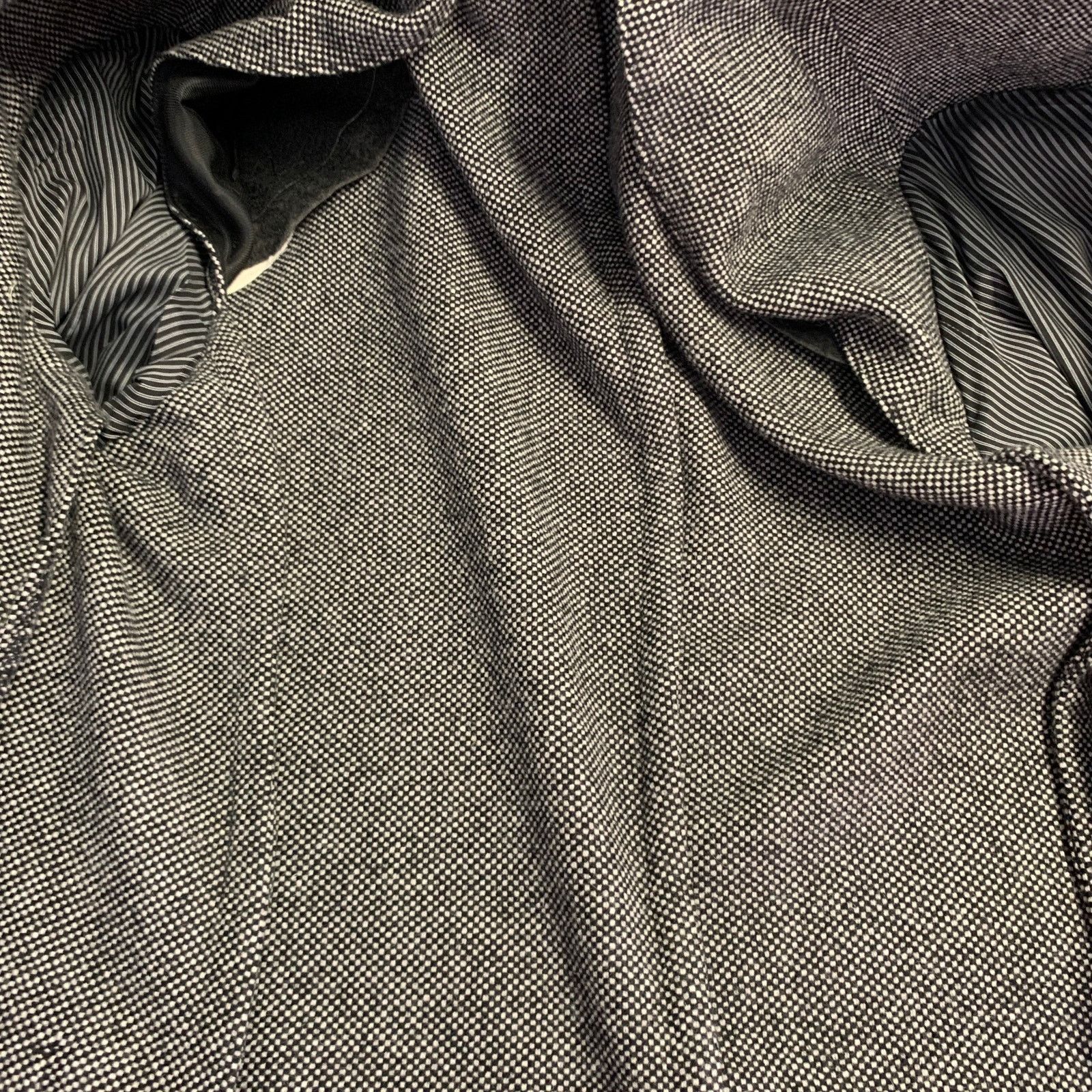 AMI AMI Size 36 Black Woven Wool Blend Notch Lapel Sport Coat Size 36R - 7 Thumbnail