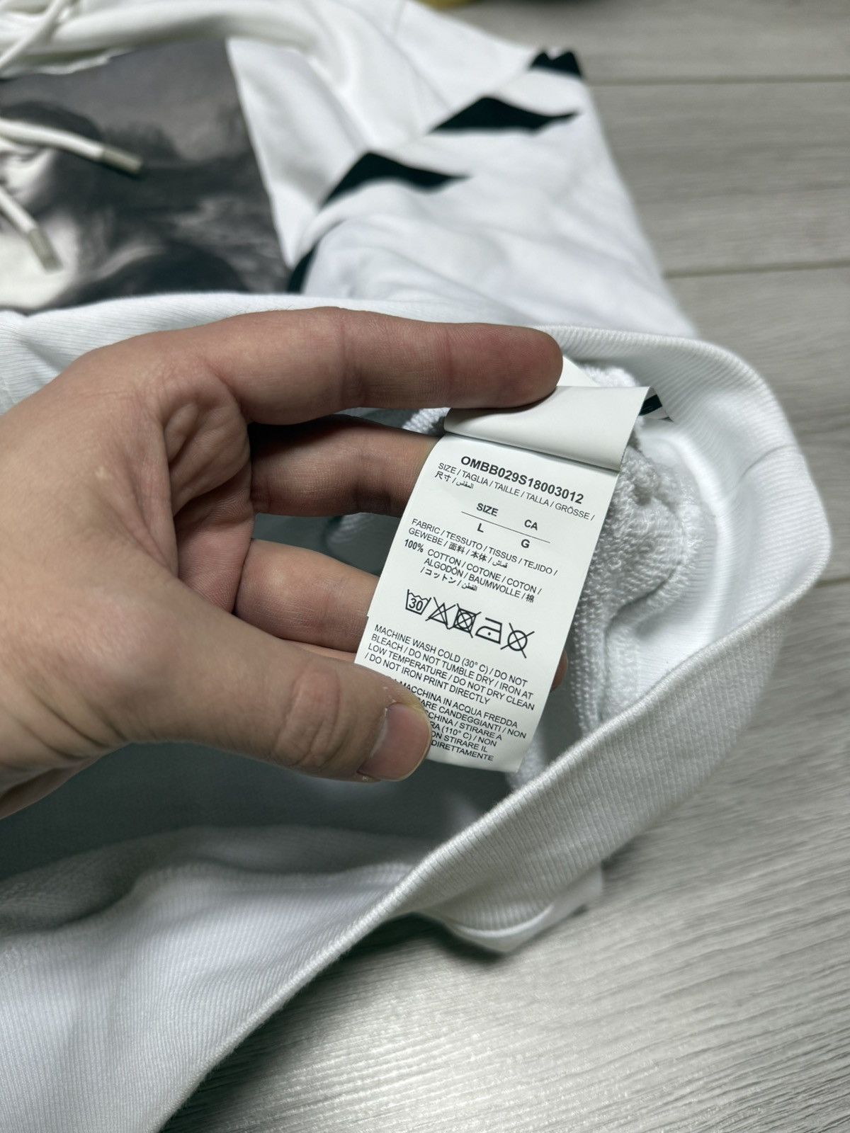 Off-White Off White Mona Lisa temperature hoodie arrows tapes Size US L / EU 52-54 / 3 - 10 Thumbnail