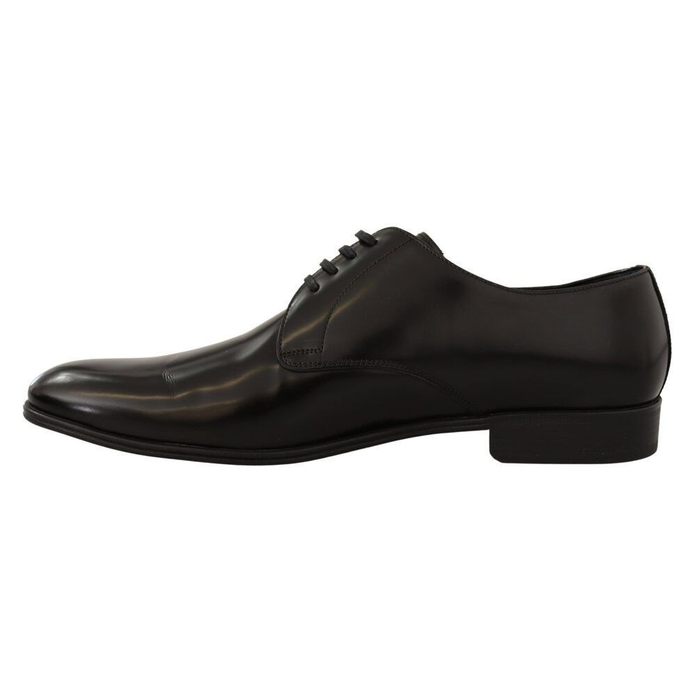 Dolce & Gabbana Dolce & Gabbana Elegant Black Leather Derby Shoes Size US 6 / EU 39 - 4 Thumbnail