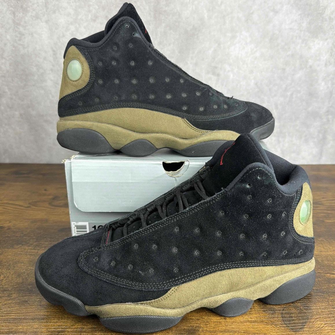 Jordan Brand Air Jordan 13 Retro Olive Size 10.5 414571-006 Black Sneaker Size US 13 / EU 46 - 2 Thumbnail