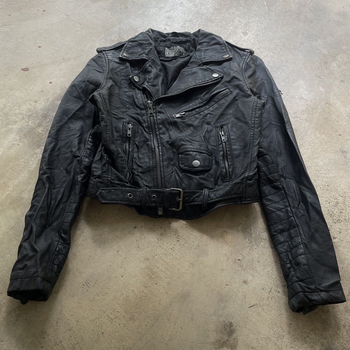 Le Grande Bleu (L.G.B.) Grail🔥 Archive Leather Jacket Asymmetrical Rick Owens Style Size US XS / EU 42 / 0 - 25 Thumbnail