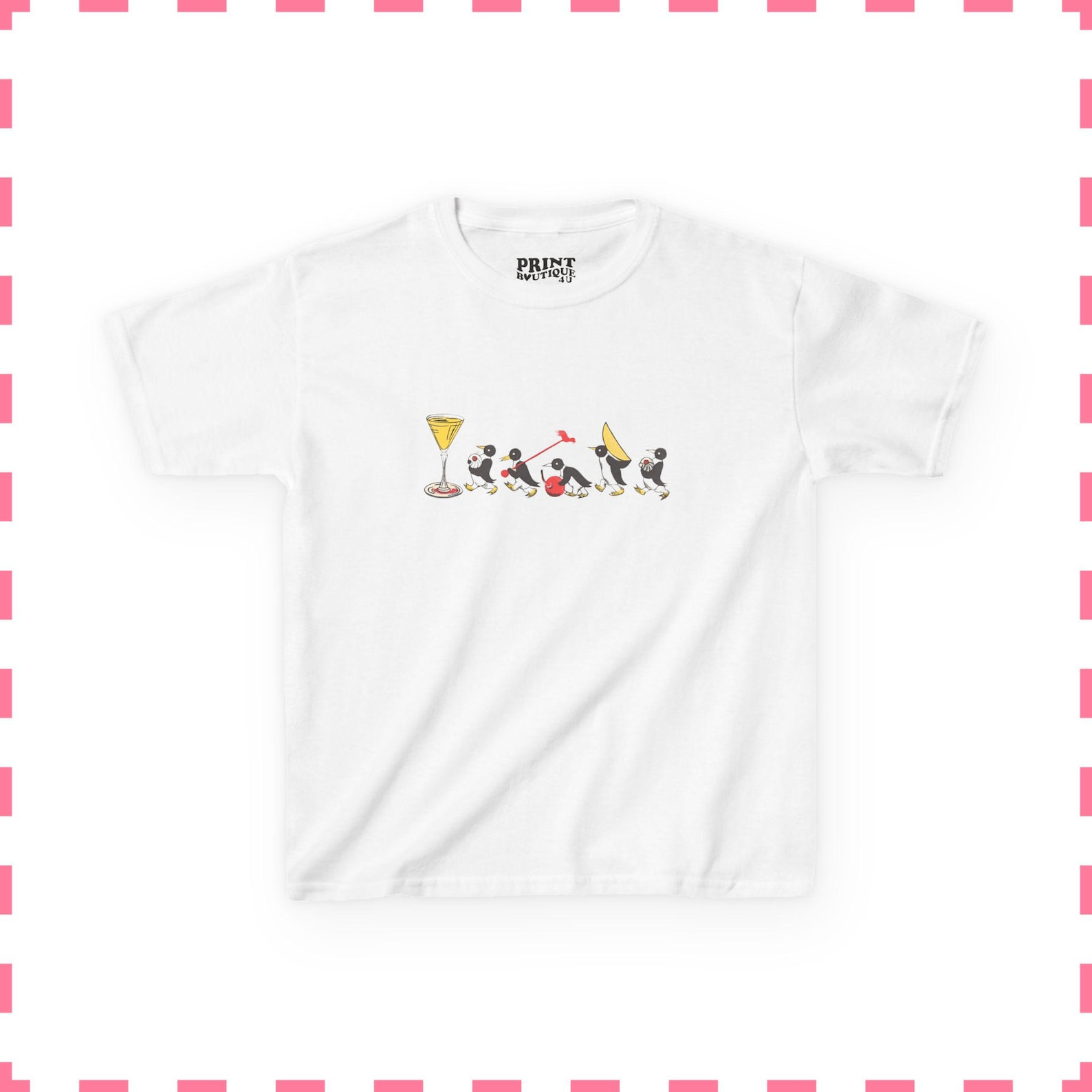 Other Vintage Cocktail Baby Tee Size S / US 4 / IT 40 - 2 Thumbnail