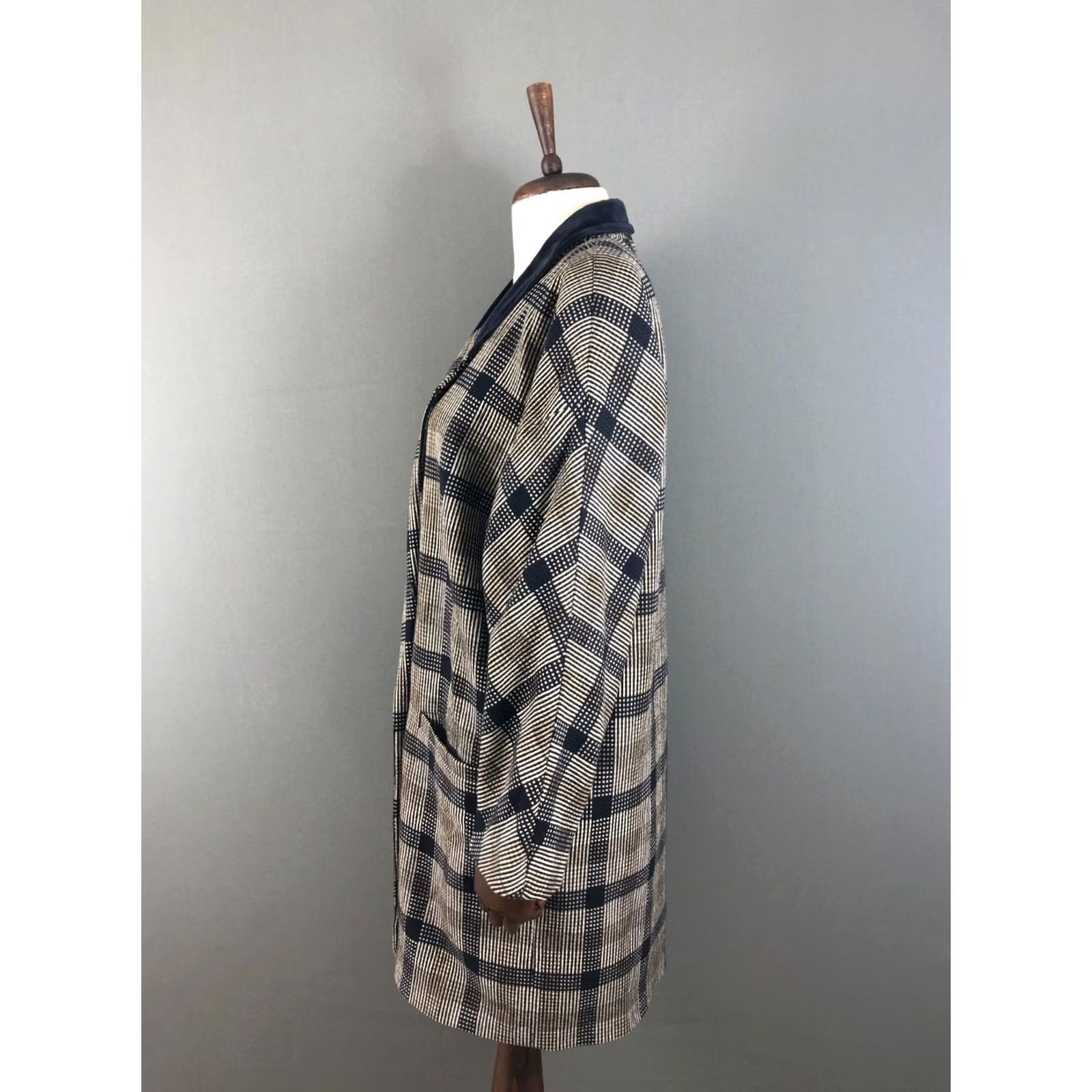 Vintage Laurèl Laurel Blazer Jacket Wool/Cashmere Dark Blue Women Size 40 Check Jacket Blazer Womens Size 40 Blue Casual Size S / US 4 / IT 40 - 2 Thumbnail