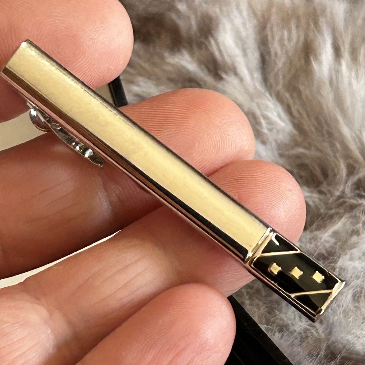 Vintage Gentleman black enamel silver cuff links tie bar boxed set Size ONE SIZE - 9 Thumbnail