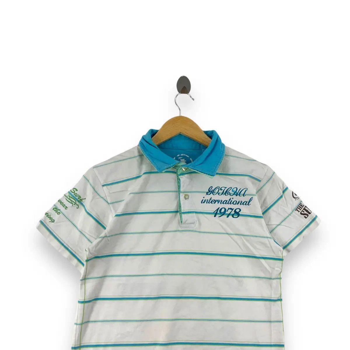 Gotcha Vintage GOTCHA SURF Always Riding The Edge Polo Tee Shirt Size US S / EU 44-46 / 1 - 4 Thumbnail