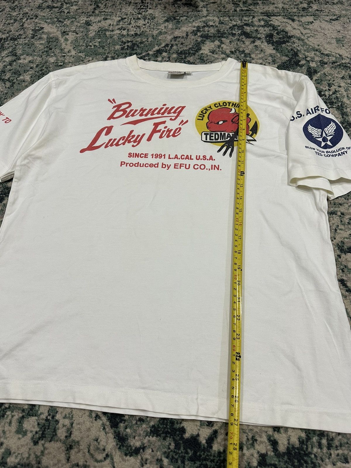 Buzz Rickson's × Tedman Vintage Ted-Company Tedman U.S Airforce White T shirt Medium Size US M / EU 48-50 / 2 - 14 Thumbnail