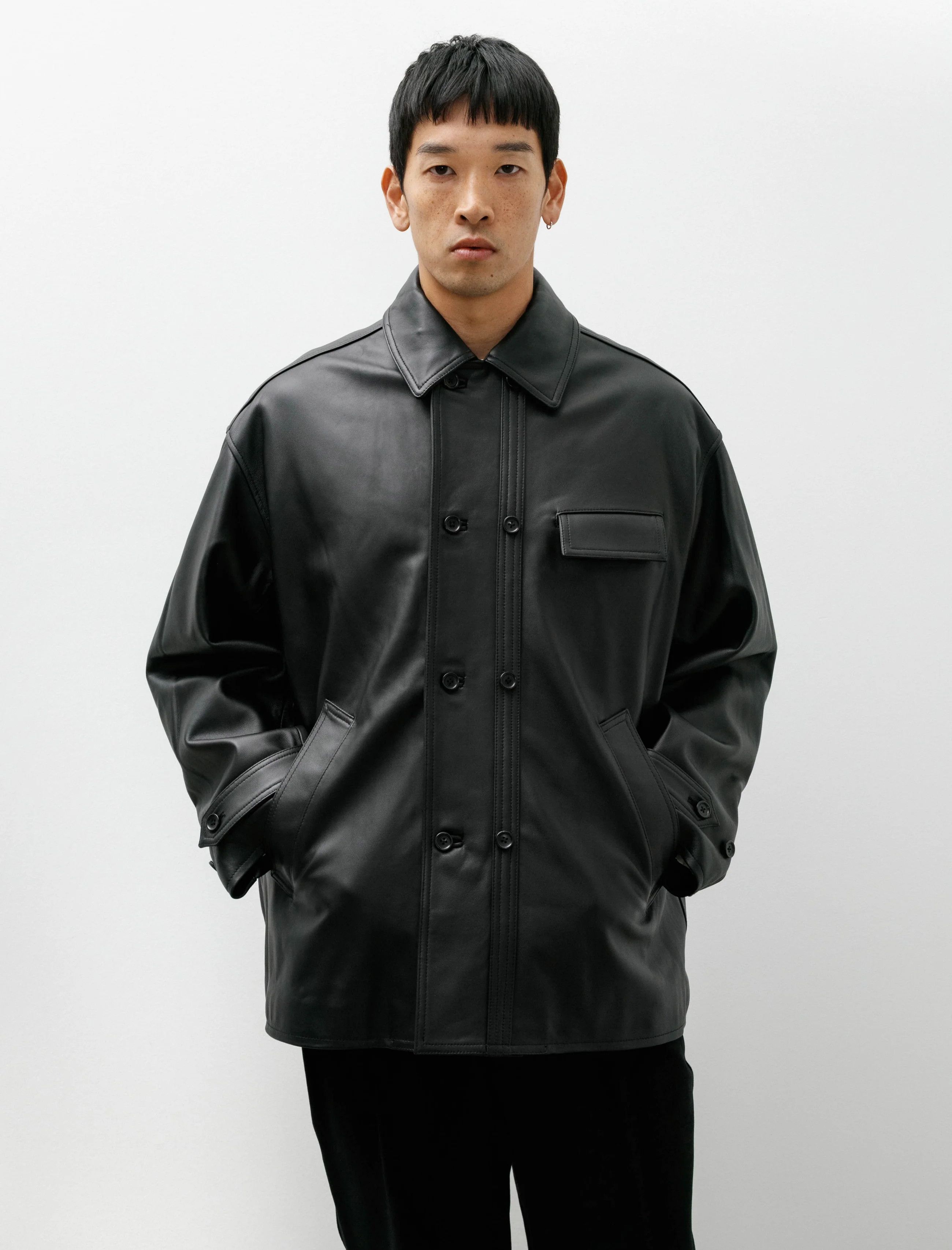Graphpaper ($1340) Sheep Leather Corbusier Jacket Size US L / EU 52-54 / 3 - 3 Thumbnail