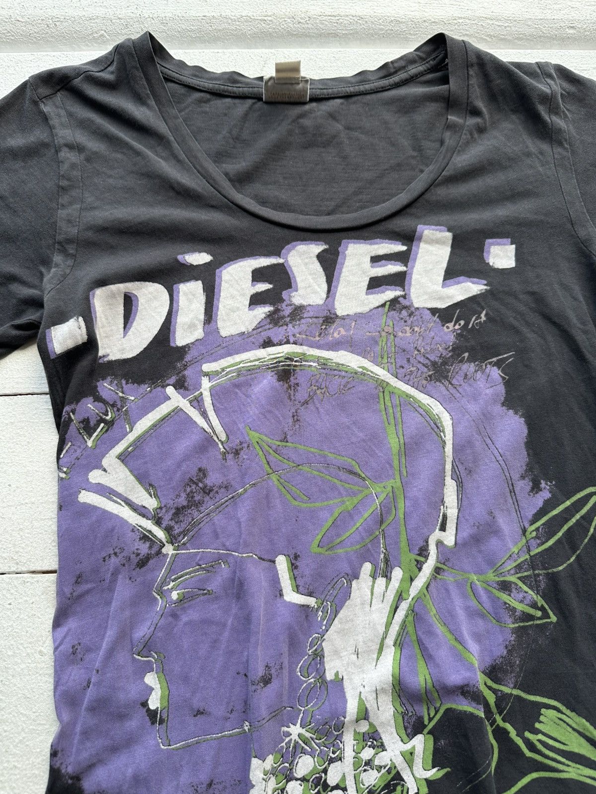 Diesel 🚨VINTAGE AVANT-GARDE DIESEL TEE LOGO Y2k OPIUM Size S / US 4 / IT 40 - 4 Thumbnail