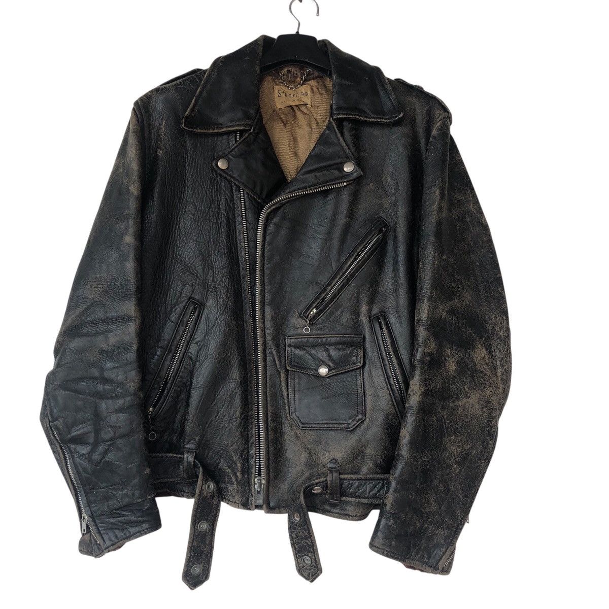 Leather × Vintage Steerhide Vintage Double Collar Leather Jacket Size US M / EU 48-50 / 2 - 10 Thumbnail