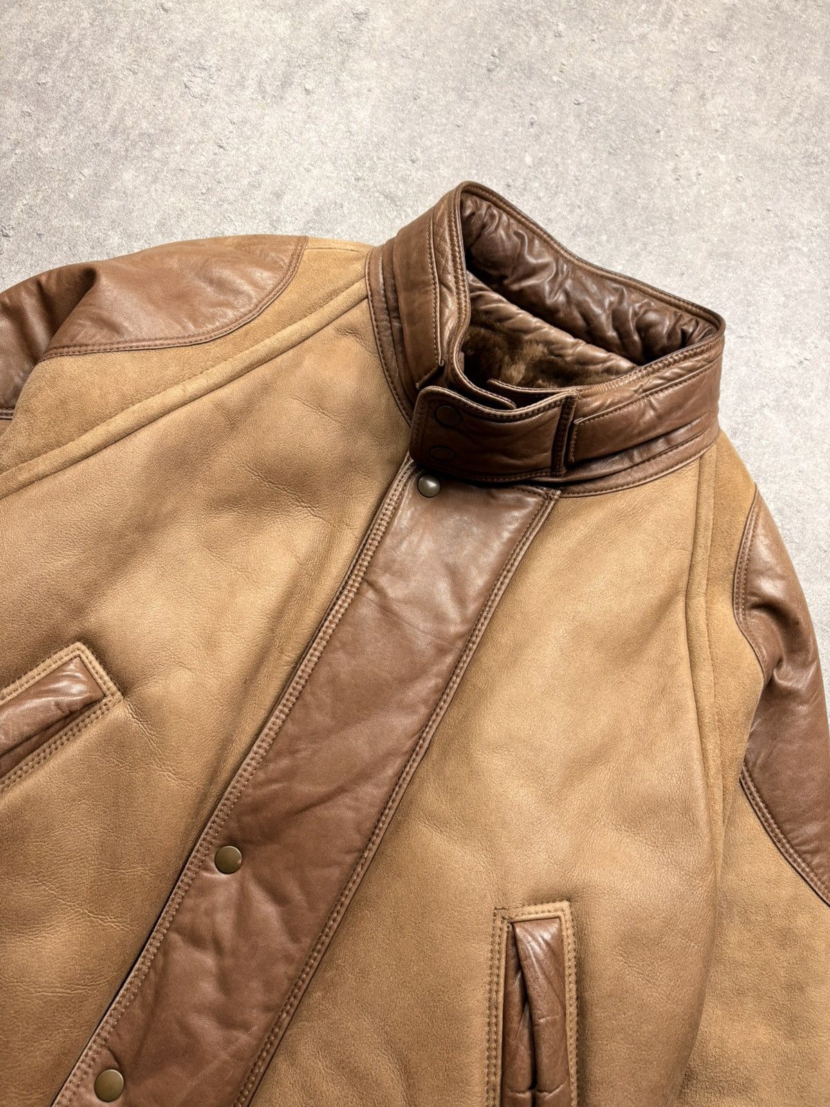 Japanese Brand Vintage Brown Leather Jacket – Classic Style streetwear y2k Size US L / EU 52-54 / 3 - 4 Thumbnail