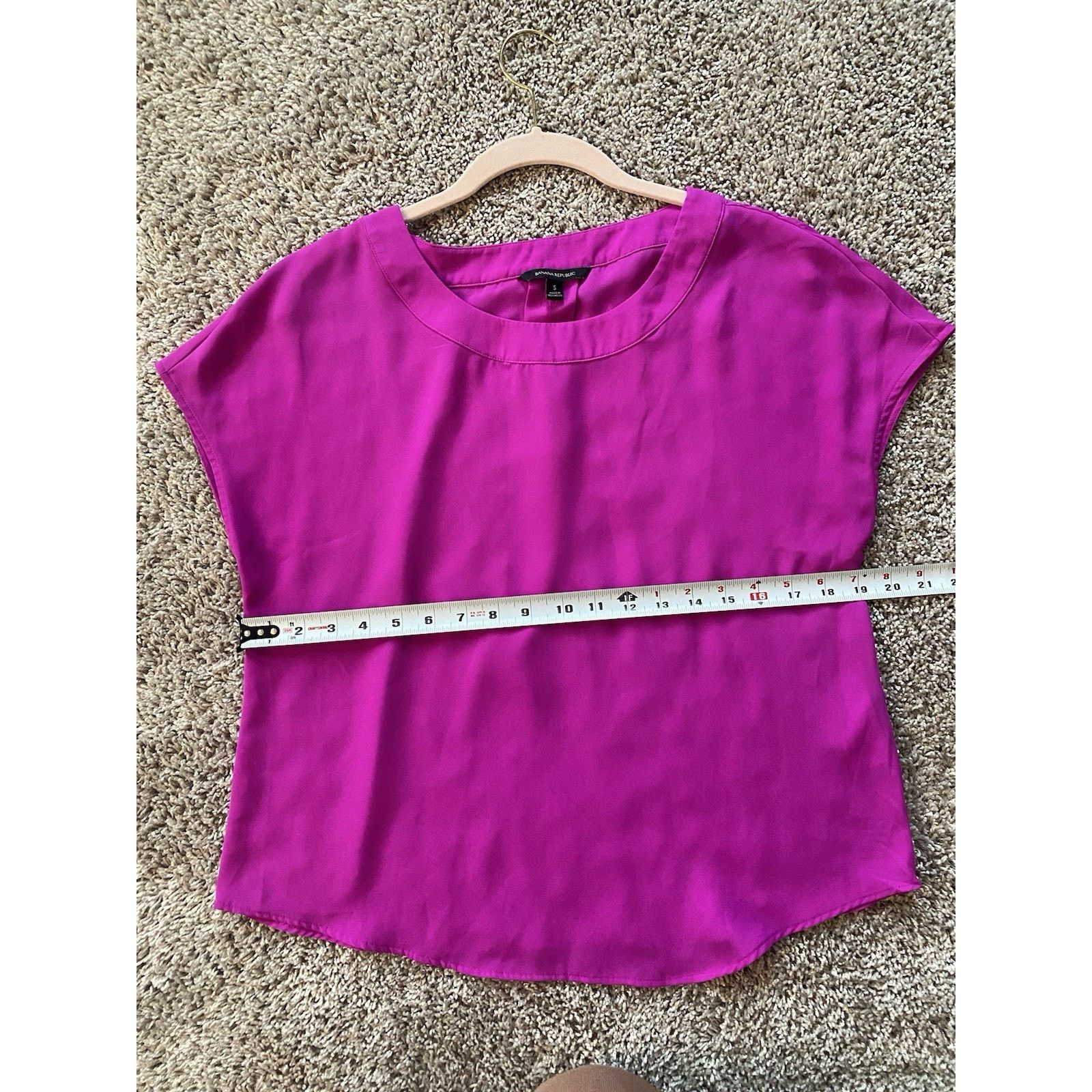 Banana Republic Banana Republic fuschia drop shoulder polyester blouse sz s Size S / US 4 / IT 40 - 7 Thumbnail