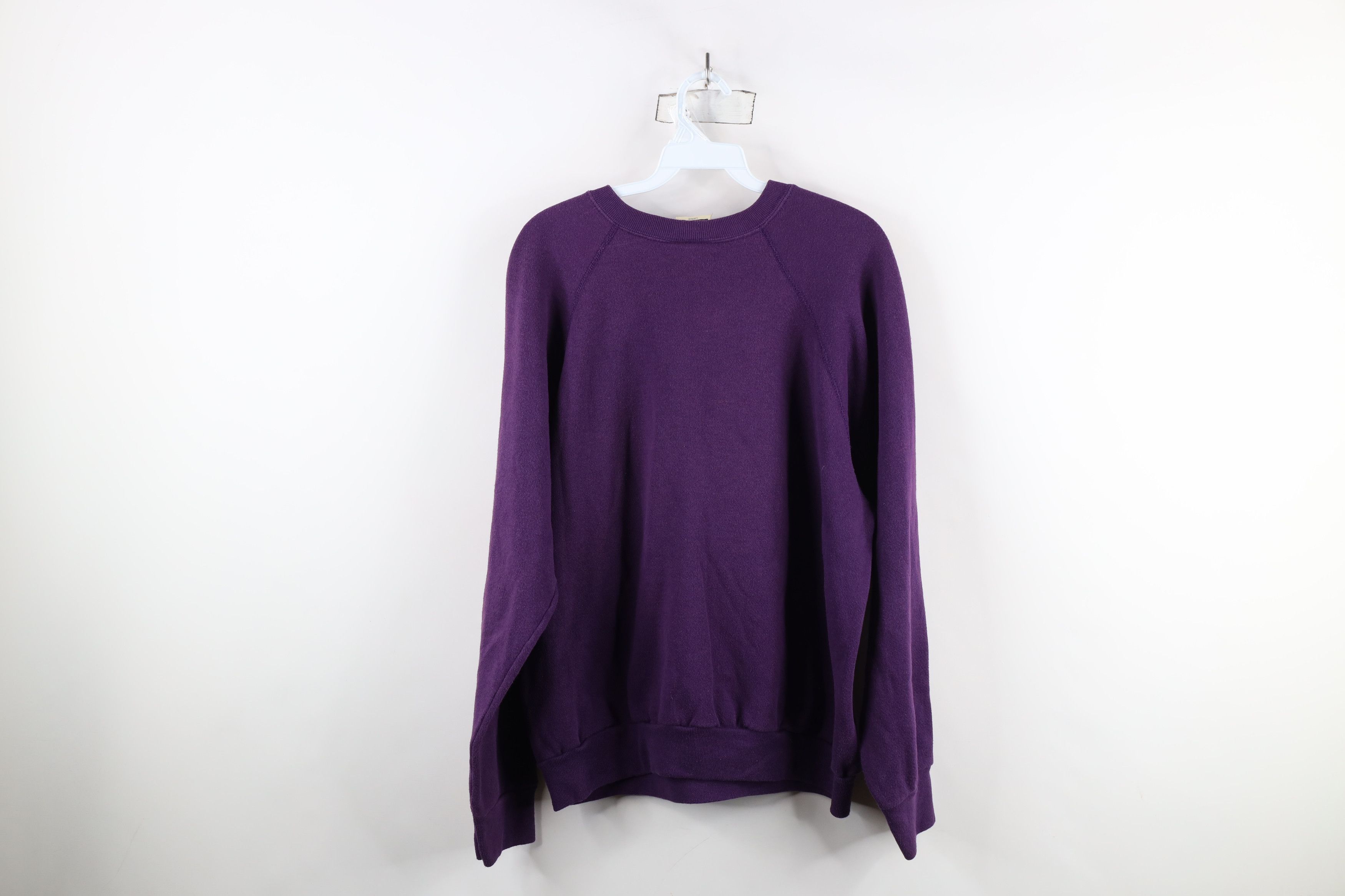 Vintage Vintage 90s Streetwear Blank Raglan Crewneck Sweatshirt USA Size L / US 10 / IT 46 - 11 Thumbnail