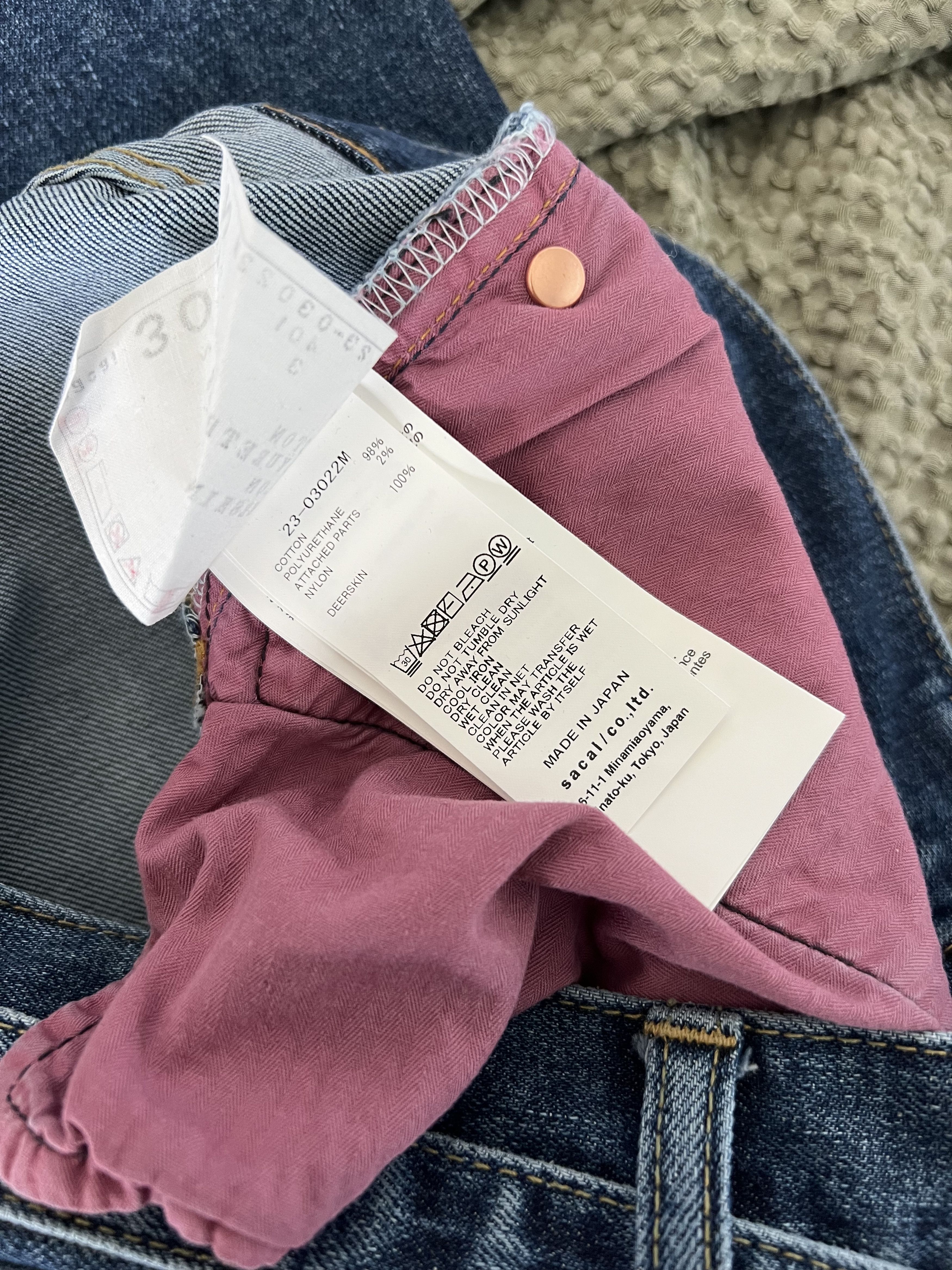 Sacai Sacai Slim Denim Jeans in Blue Size US 33 - 10 Thumbnail