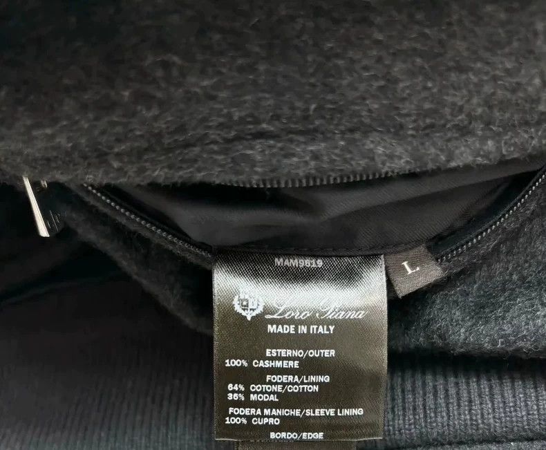 Loro Piana LORO PIANA Turned collar solid double head zipper jacket c Size US L / EU 52-54 / 3 - 4 Thumbnail