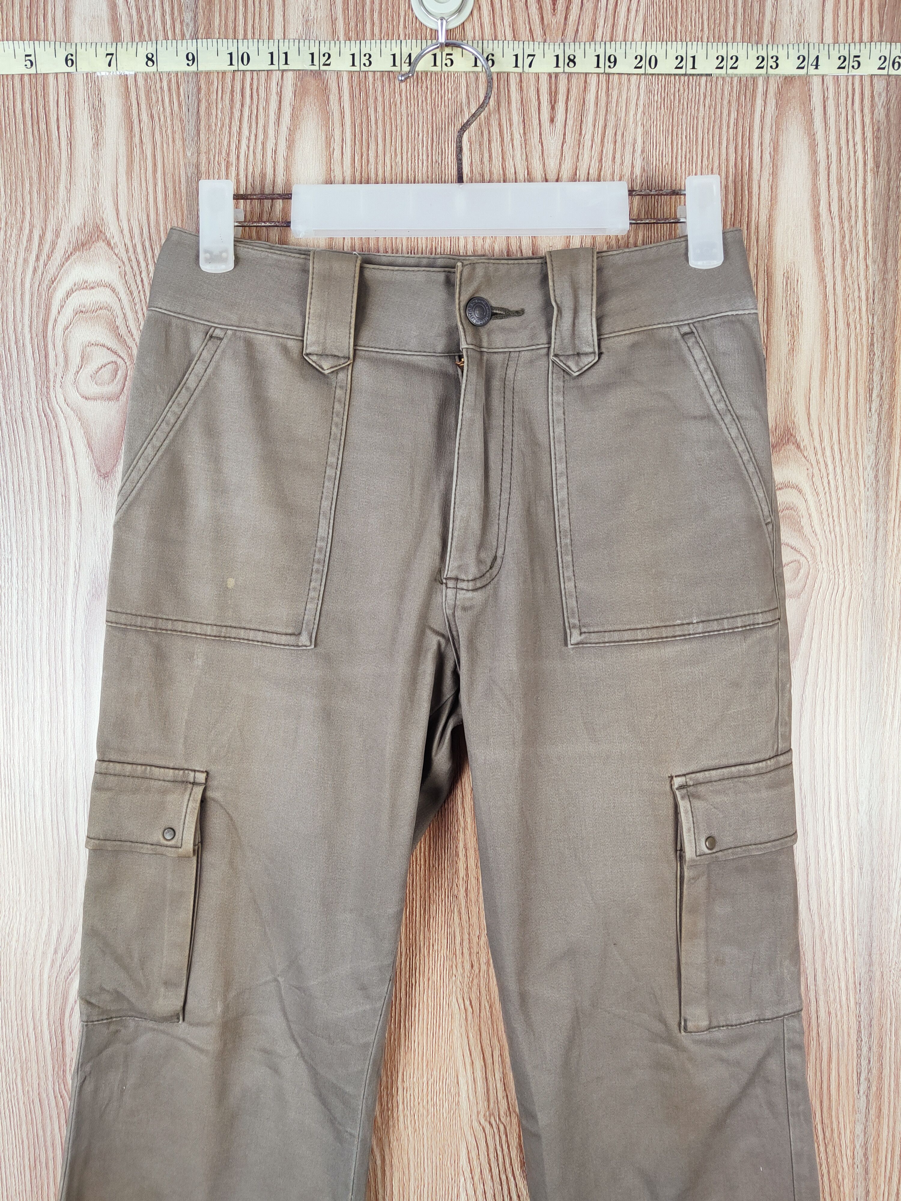 Japanese Brand Japanese Brand Olive Multipocket Tactical Cargo Pants #W433 Size 25" / US 0 / IT 36 - 2 Thumbnail