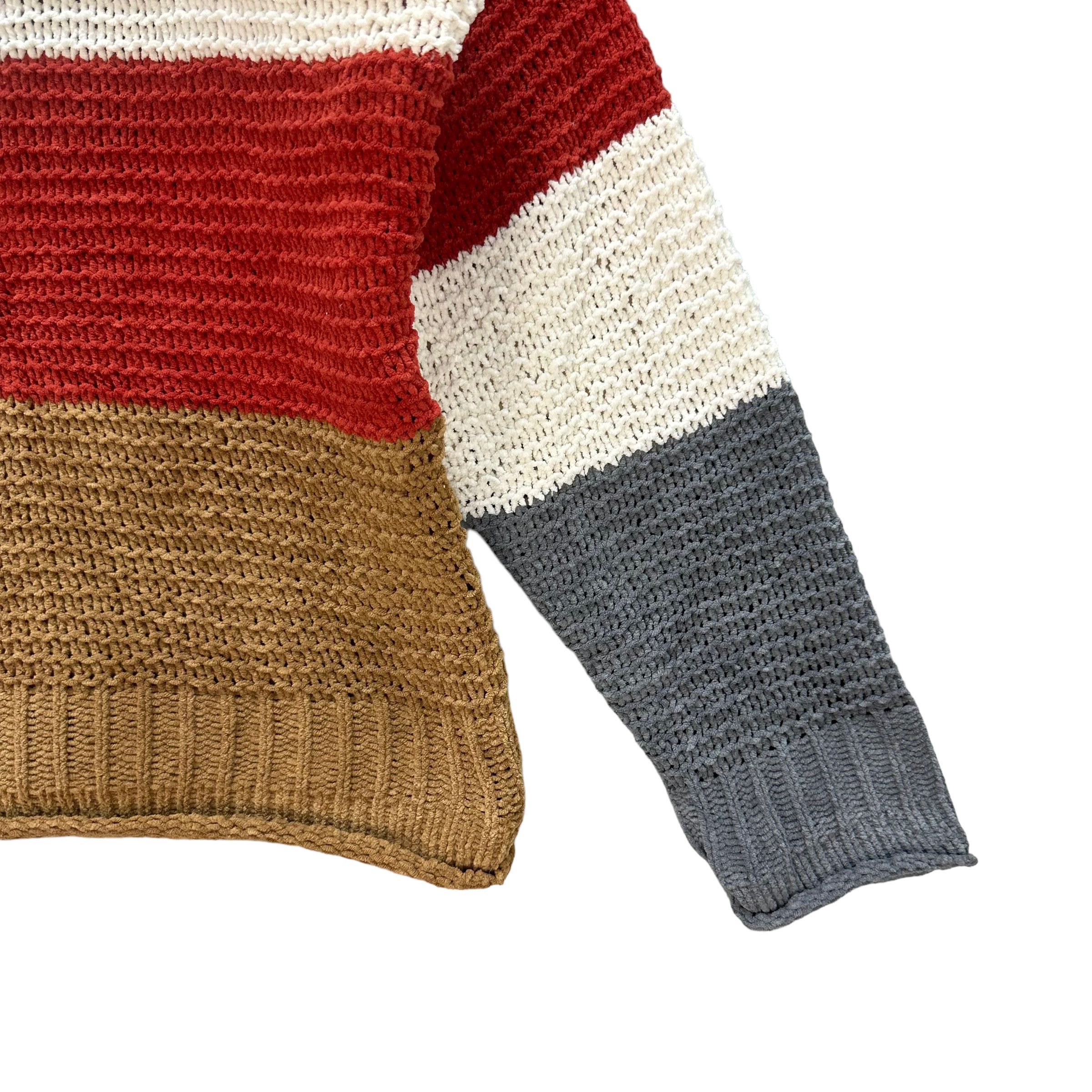 Japanese Brand NICO AND ... COLORBLOCK KNITTED SWEATER #8426-008 Size M / US 6-8 / IT 42-44 - 5 Thumbnail
