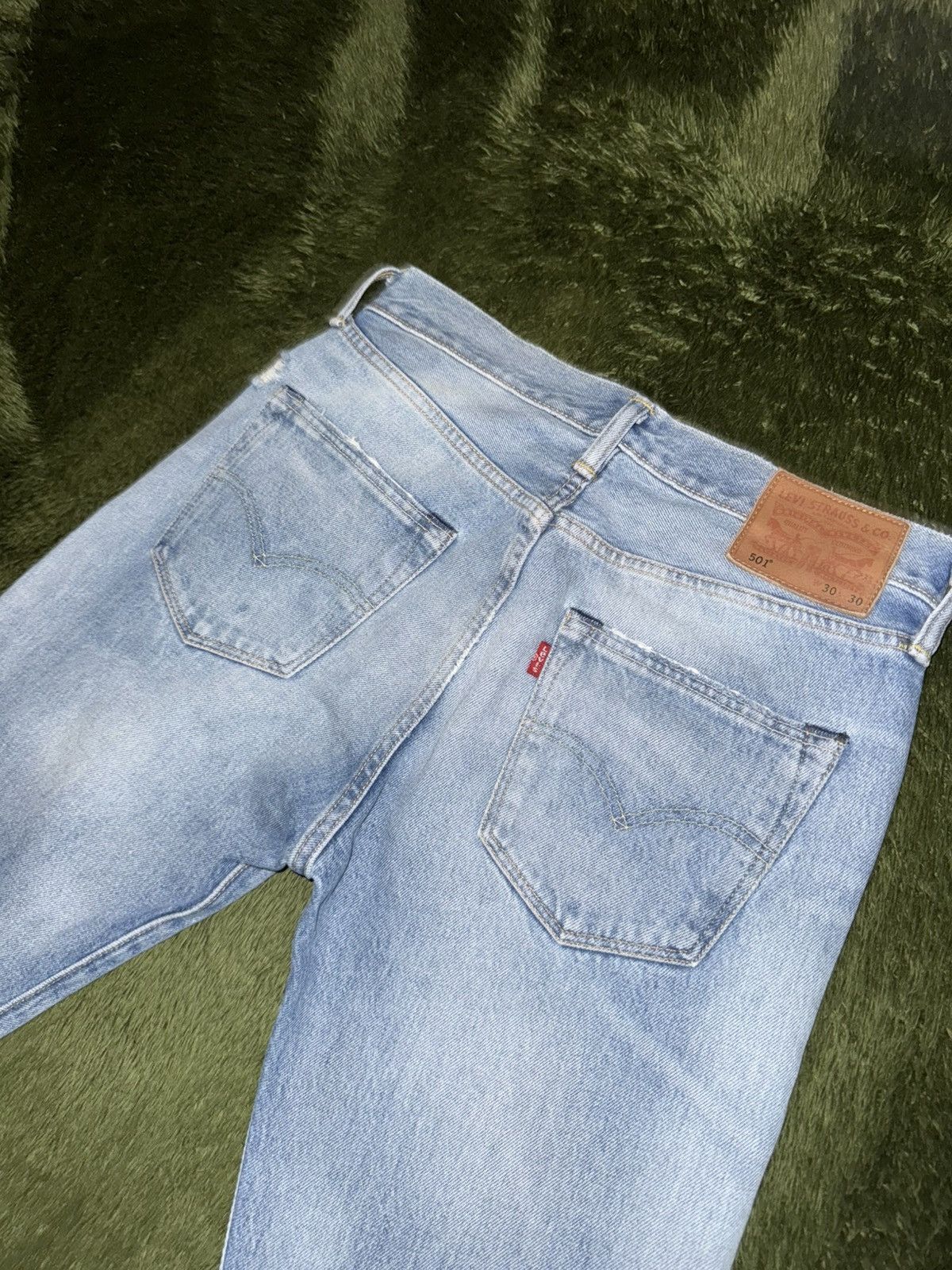 Levi's [W30/L30] Levi’s 501 Distressed Light Indigo Denim Pants Size US 30 / EU 46 - 8 Thumbnail
