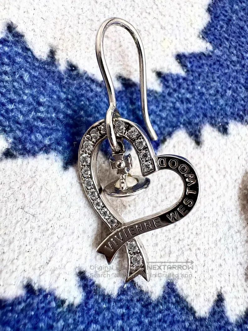 Vivienne Westwood Vivienne Westwood Vintage Sterling Silver Heart Ribbon Ear Size ONE SIZE - 3 Thumbnail