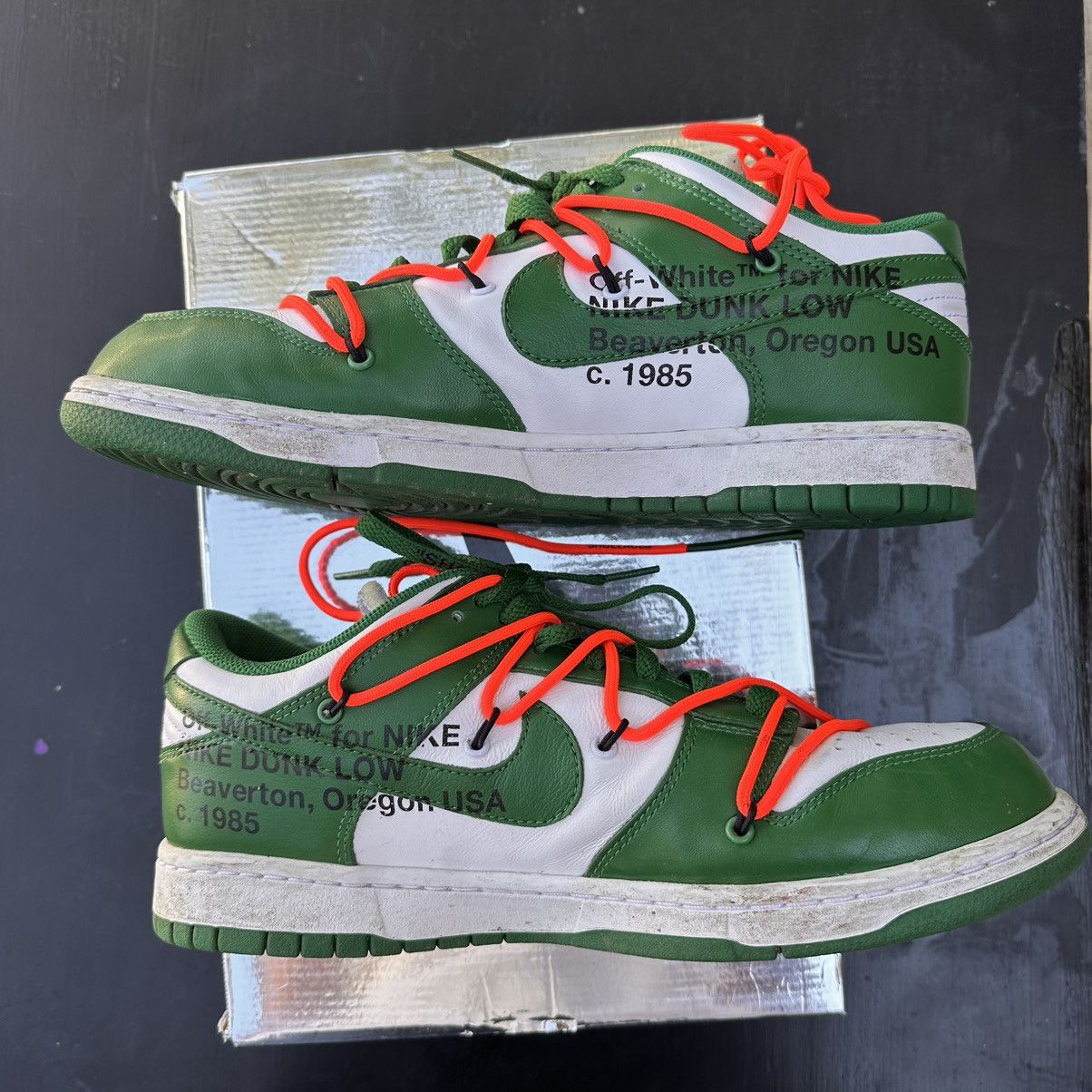 Nike × Off-White Off-White Pine Green Dunks Size US 10 / EU 43 - 3 Thumbnail