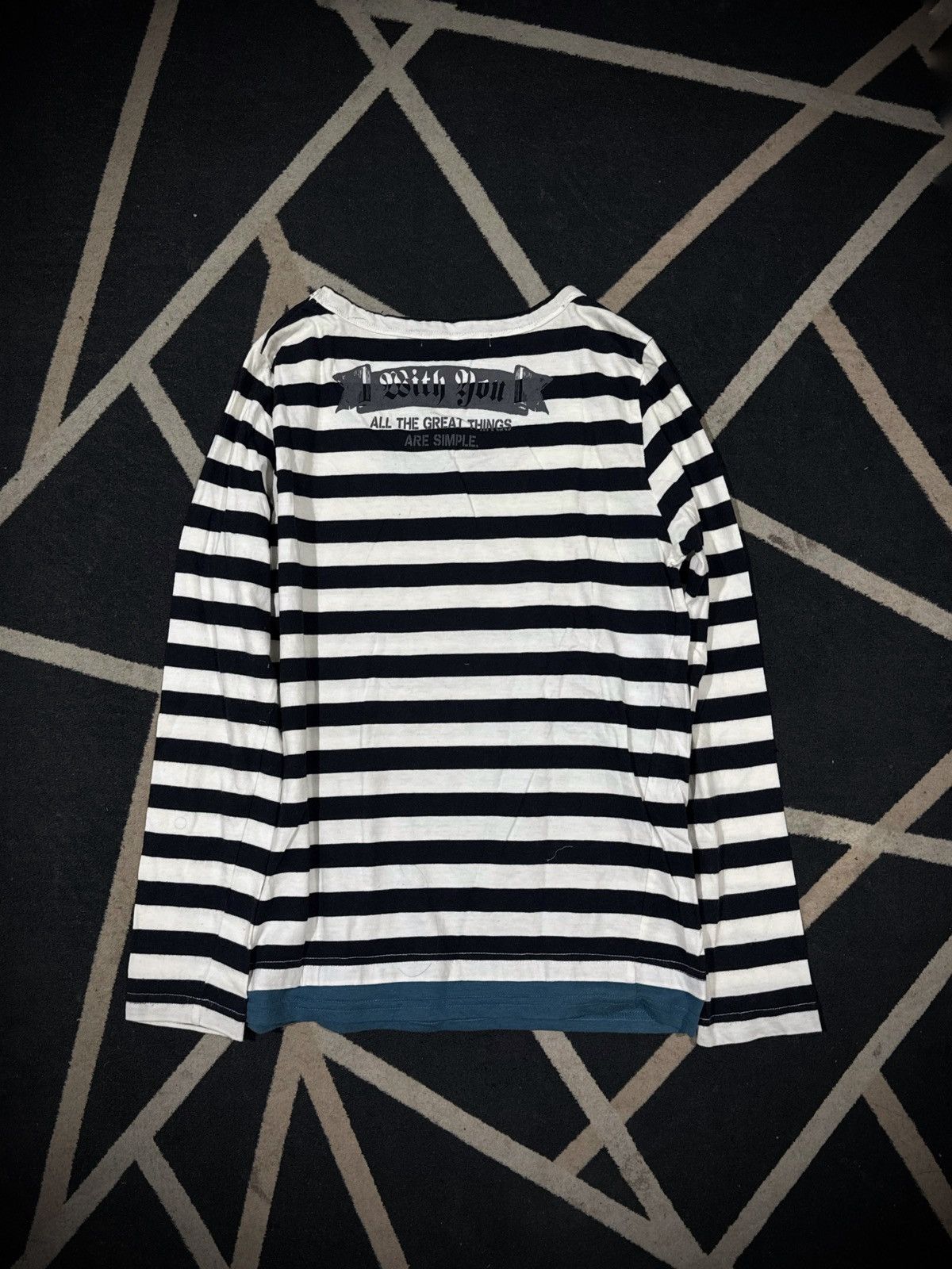 Hysteric Glamour STRIPE STRANGE HEAVEN POEM SKULLS LONG SLEEVE Size US S / EU 44-46 / 1 - 3 Thumbnail