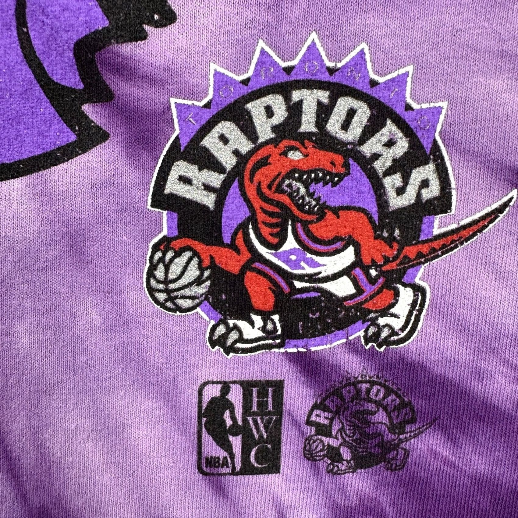 Mitchell & Ness Mitchell Ness Toronto Raptors T-Shirt Men Hardwood Classic Purple Tie Dye Short Sleeve Crew Neck Medium Graphic Print 40in Chest 26in Length Mens Size US M / EU 48-50 / 2 - 7 Thumbnail