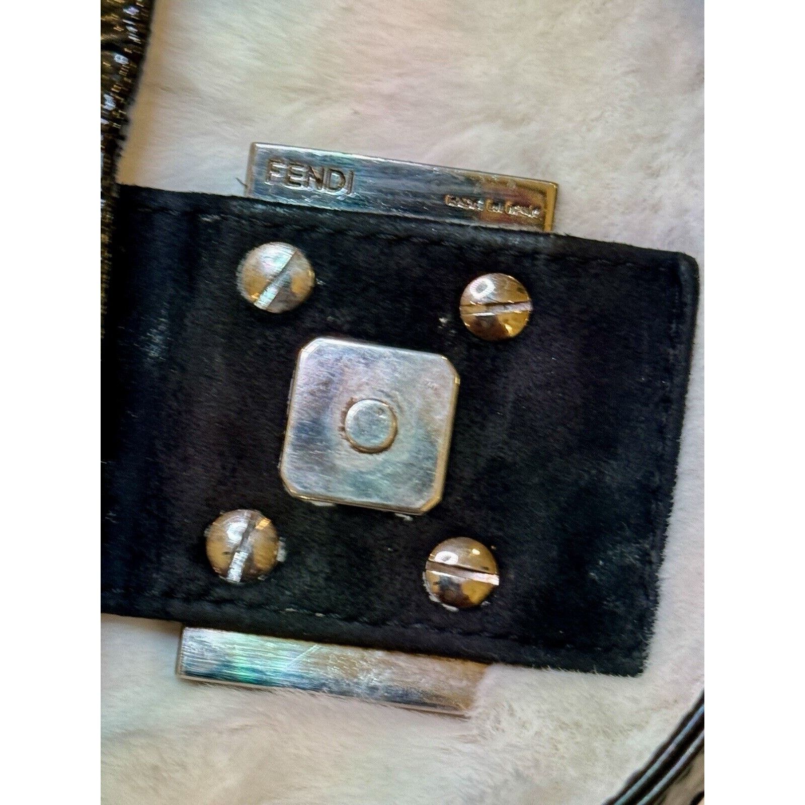 Fendi Vintage Rare Black Patent Leather FENDI BAGUETTE Handbag Size ONE SIZE - 16 Thumbnail