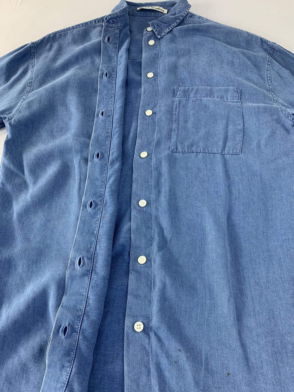 Acne Studios Acne Studios Denim Single Pocket Button Up Shirt Size US M / EU 48-50 / 2 - 4 Thumbnail