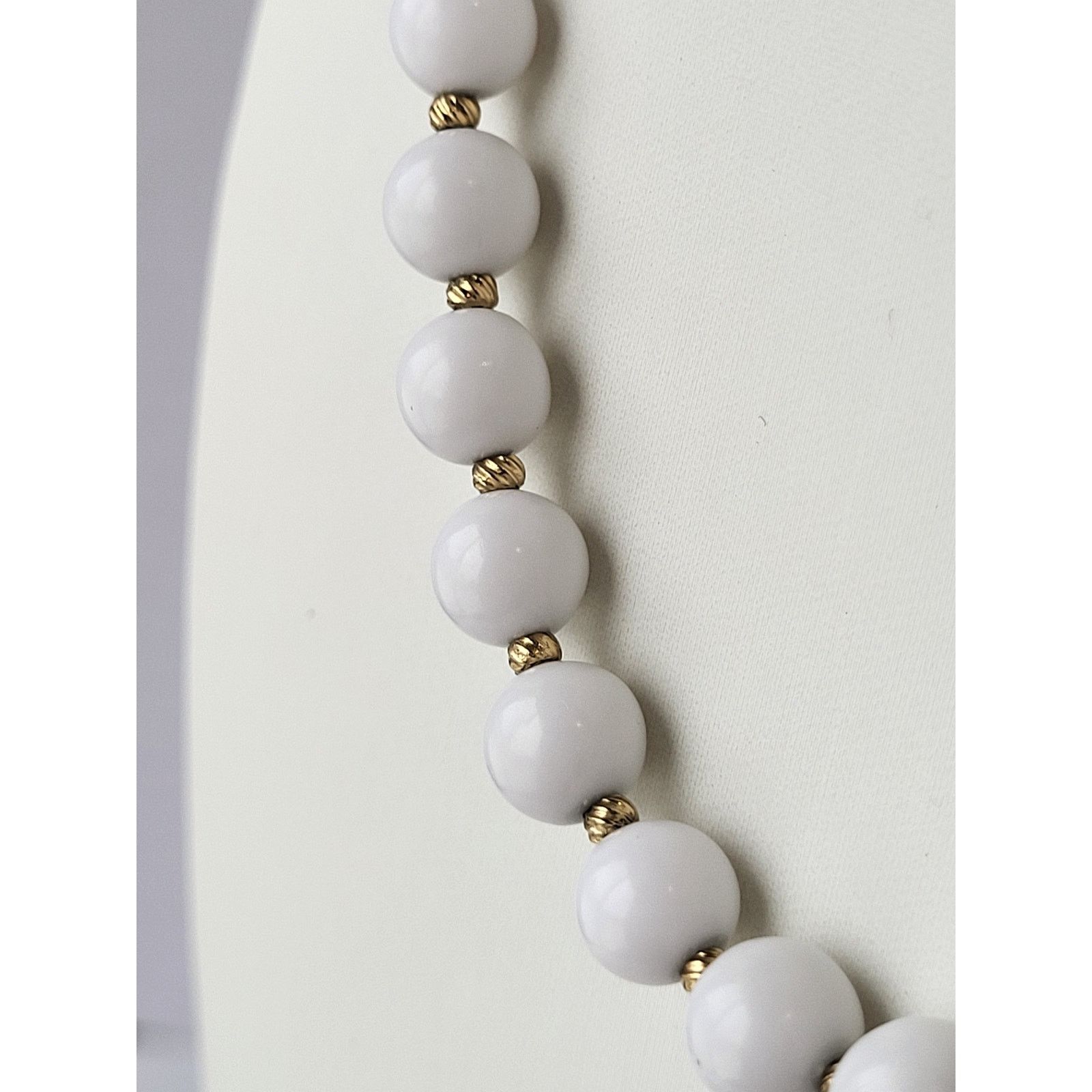 Other Napier White Gold Beaded Necklace Vintage Signed Classic Size ONE SIZE - 4 Thumbnail
