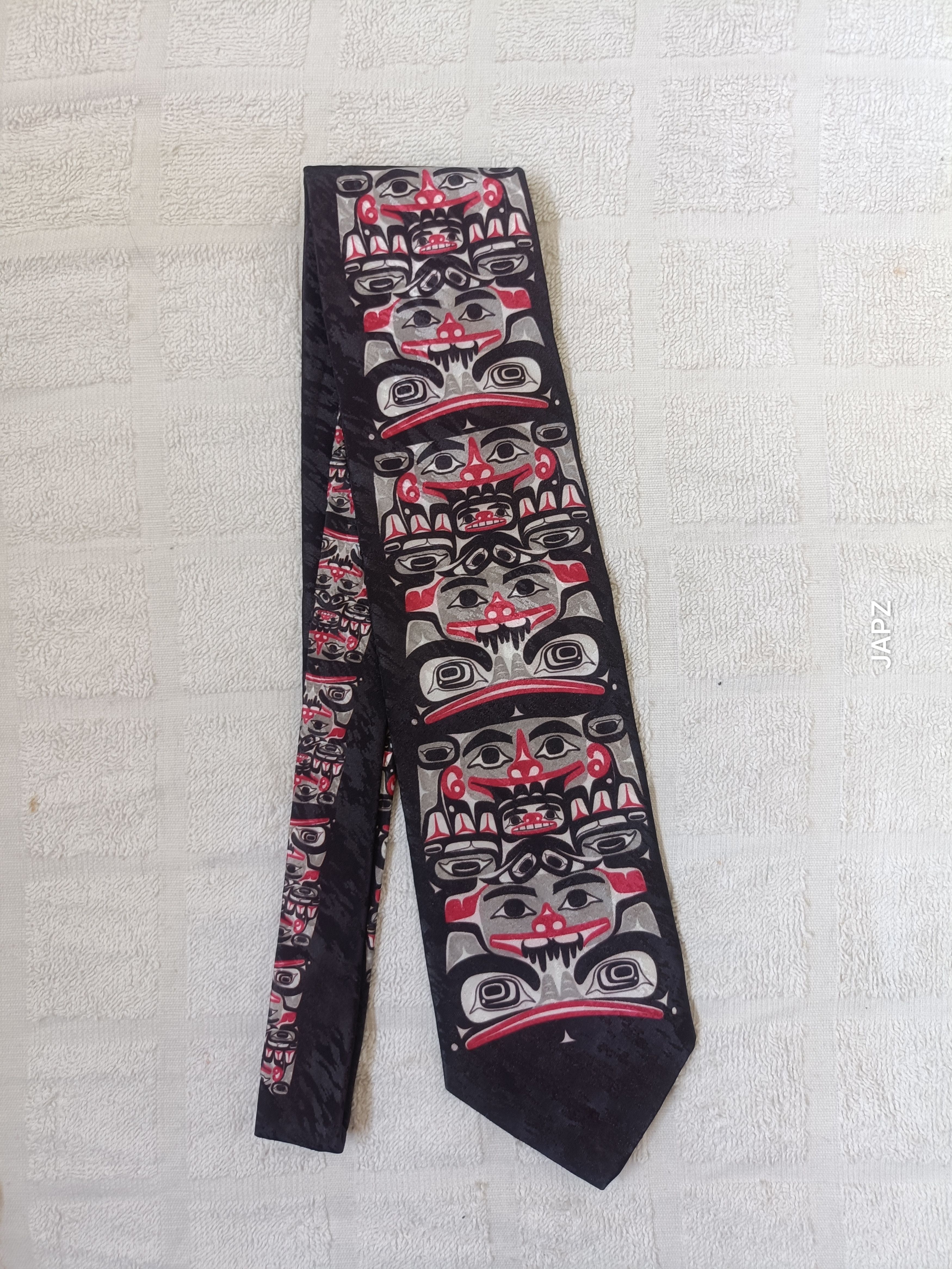 Vintage Vintage Aztec Inca art silk tie Size ONE SIZE - 3 Thumbnail
