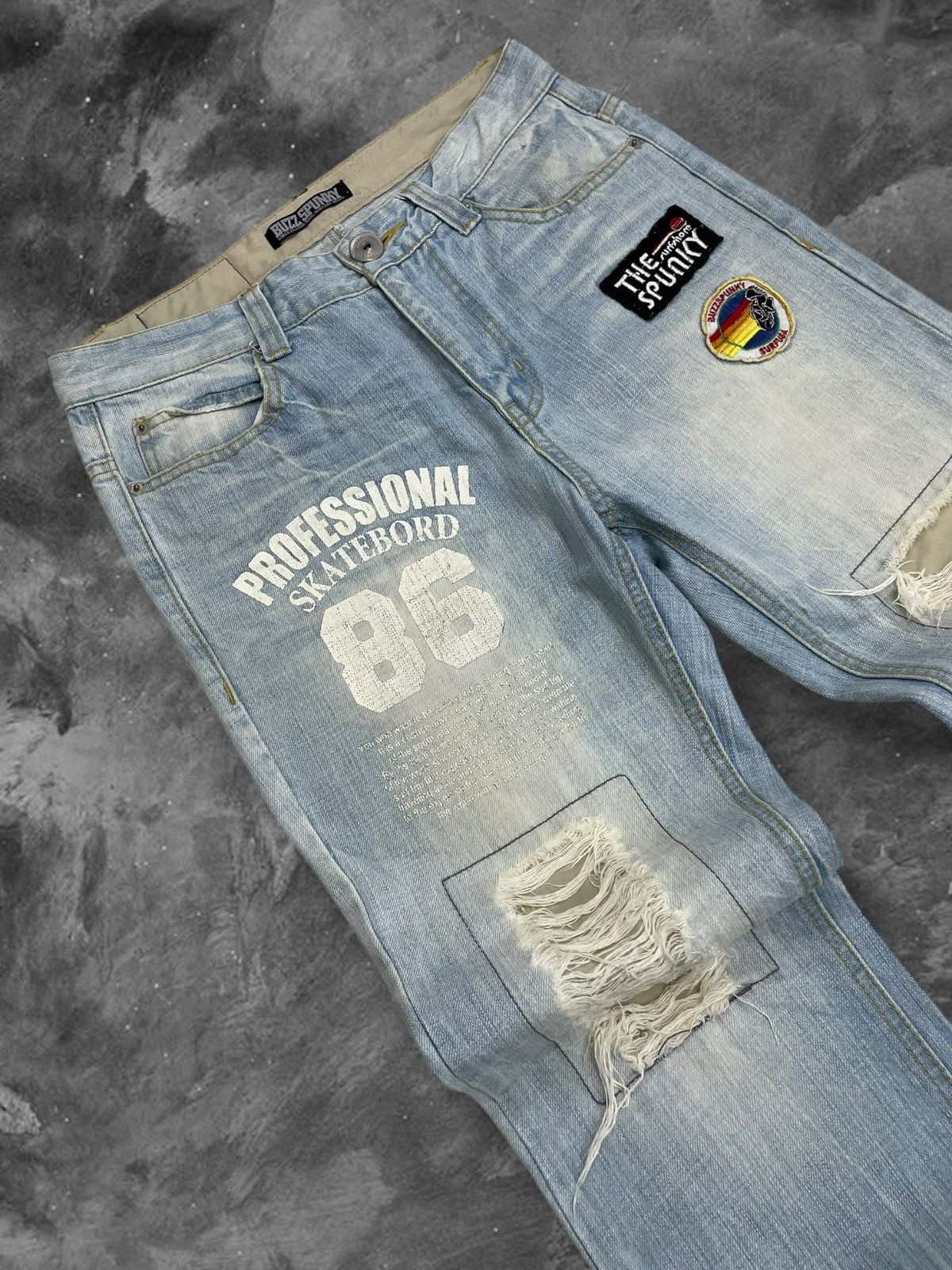 Hysteric Glamour Vintage 1999s Rare Style Designer Buzzspunky Artwork Denim Size US 30 / EU 46 - 9 Thumbnail