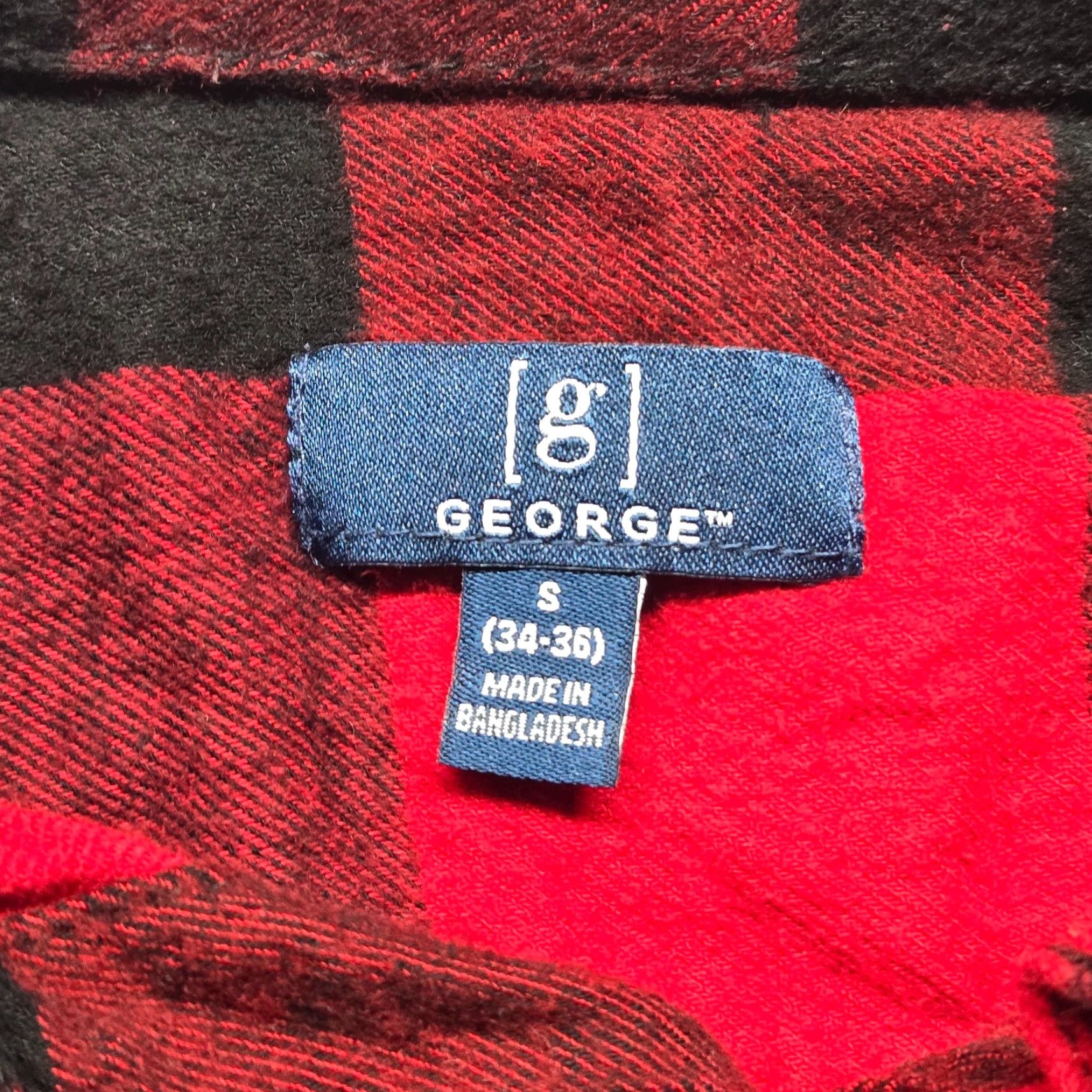 George George Button Down Shirt Casual Long Sleeve Flannel Plaid Red S Mens Size US S / EU 44-46 / 1 - 3 Thumbnail